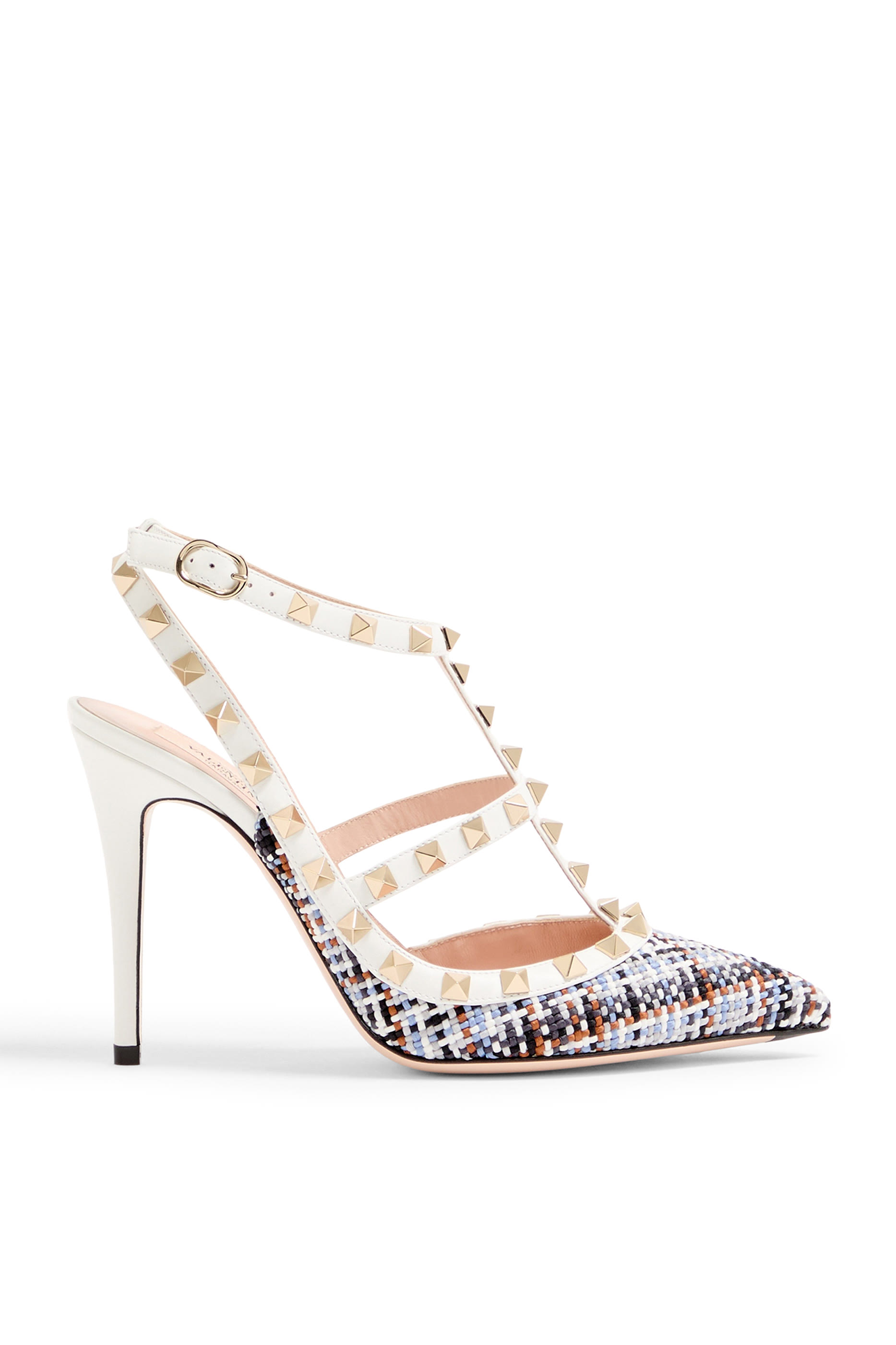 Rockstud 100 Woven Fabric Pumps