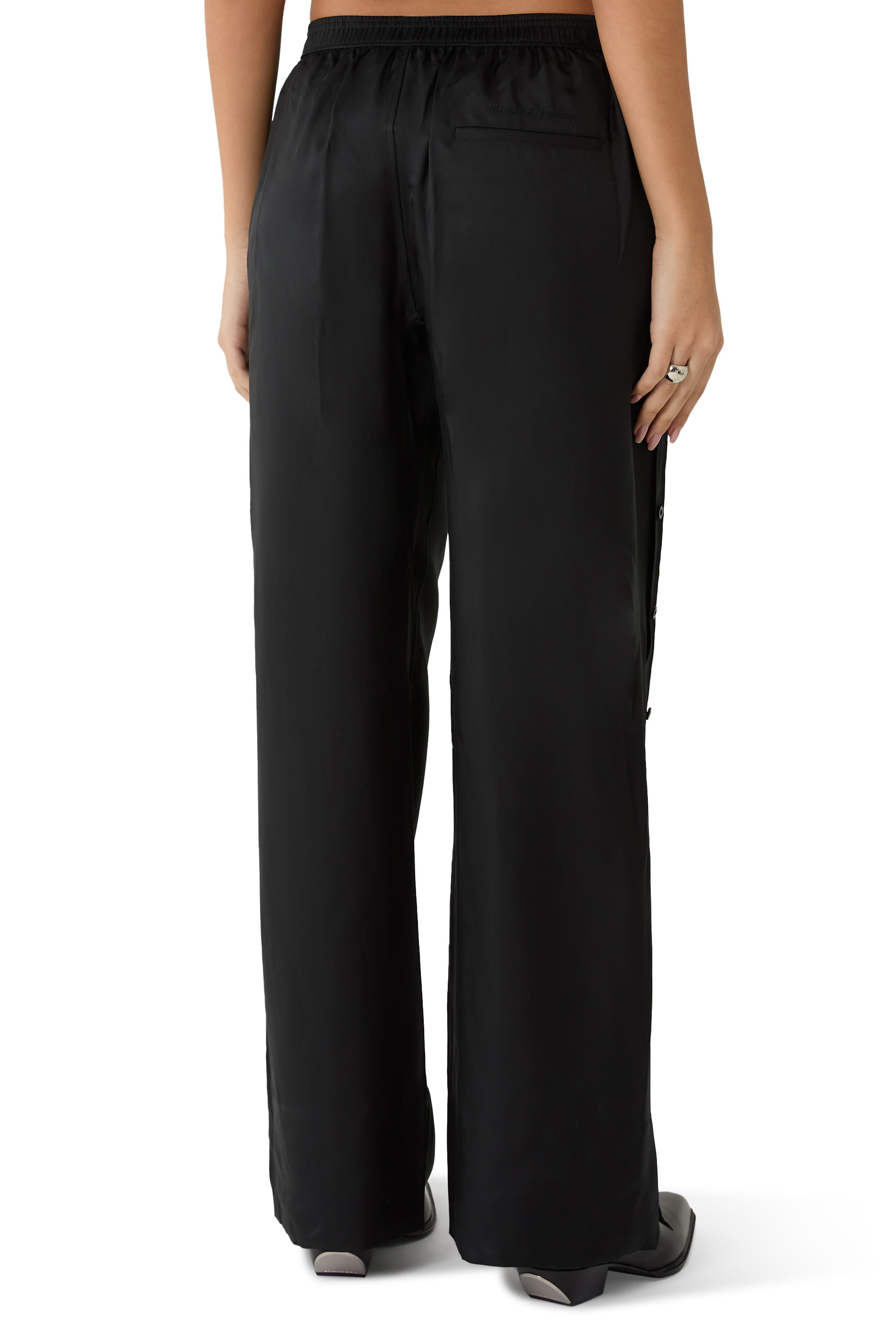Heavy Silk Side Placket Pants
