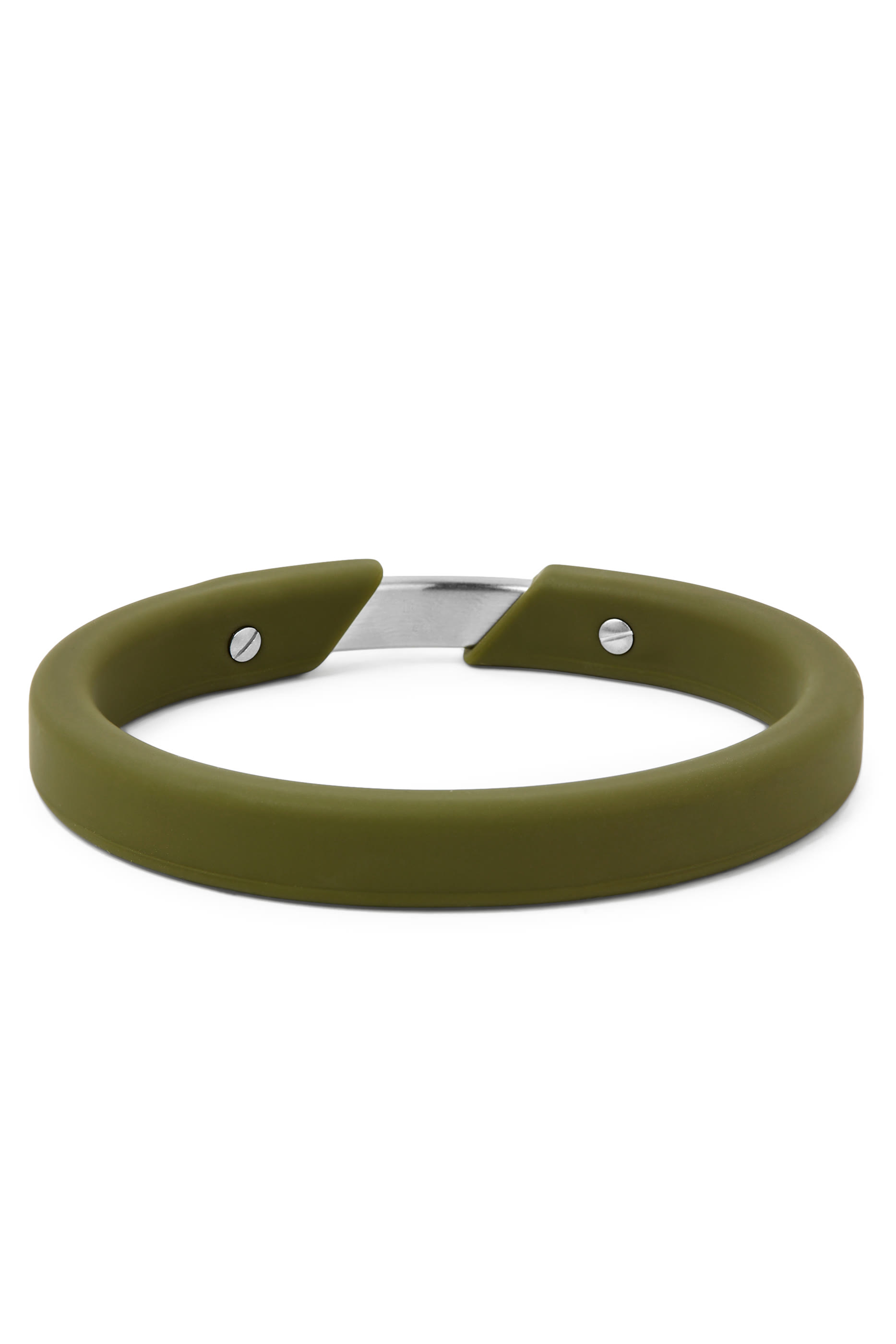 Eagle Logo Bracelet, Silicone & Sterling Silver