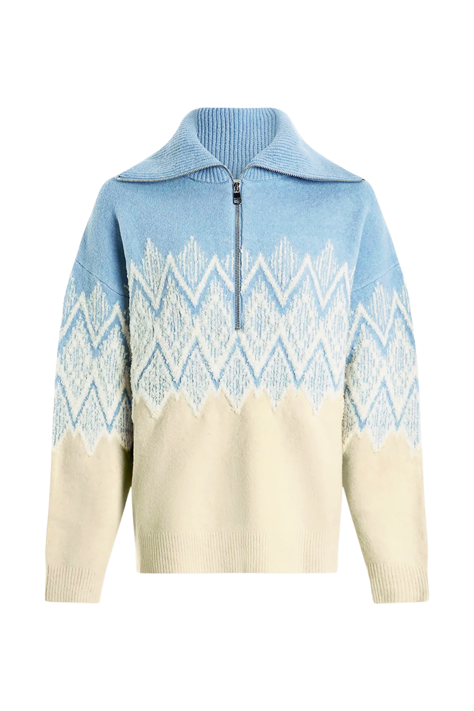Hedda Fairisle Half-Zip Knit