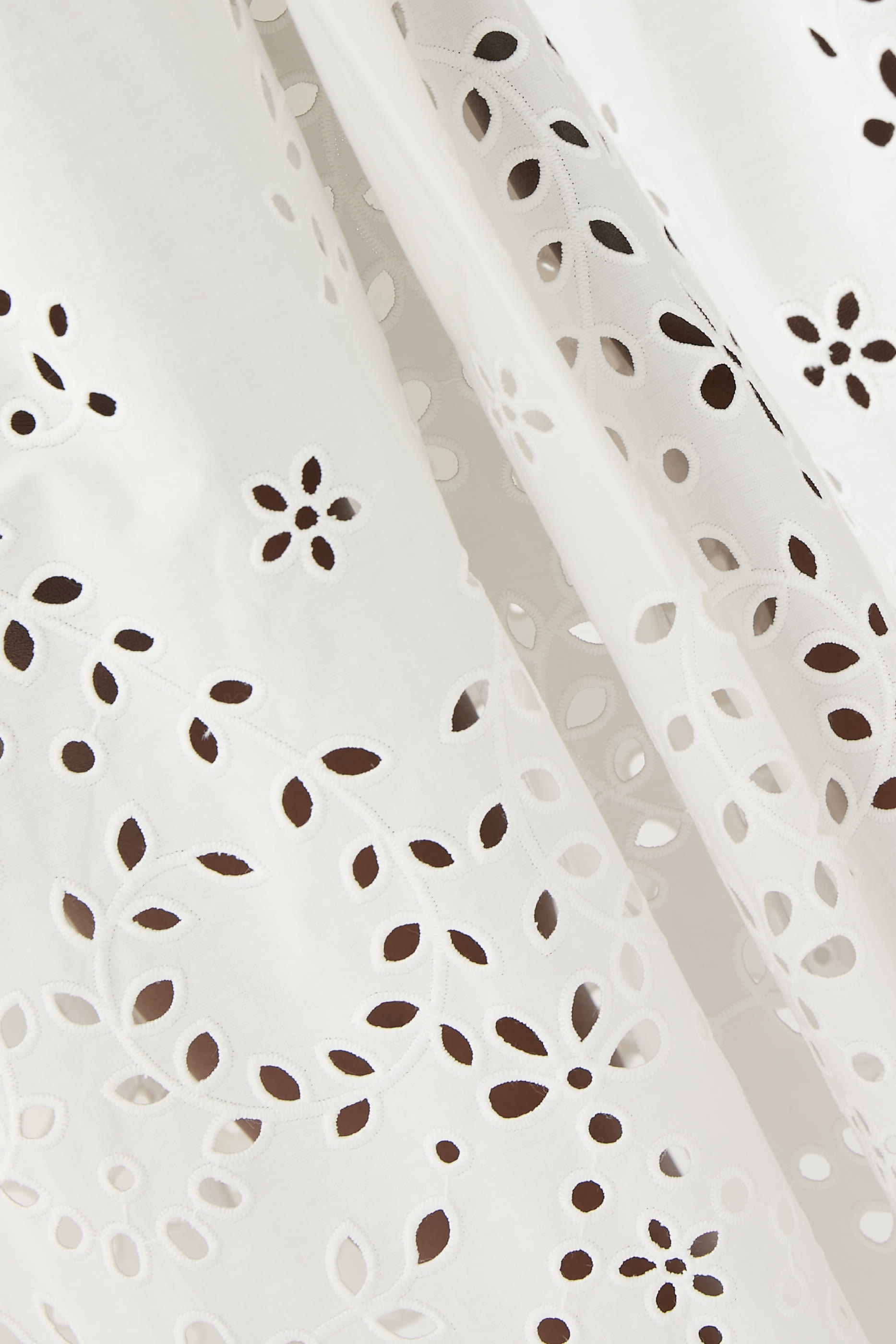 Embroidered Cotton Midi Skirt