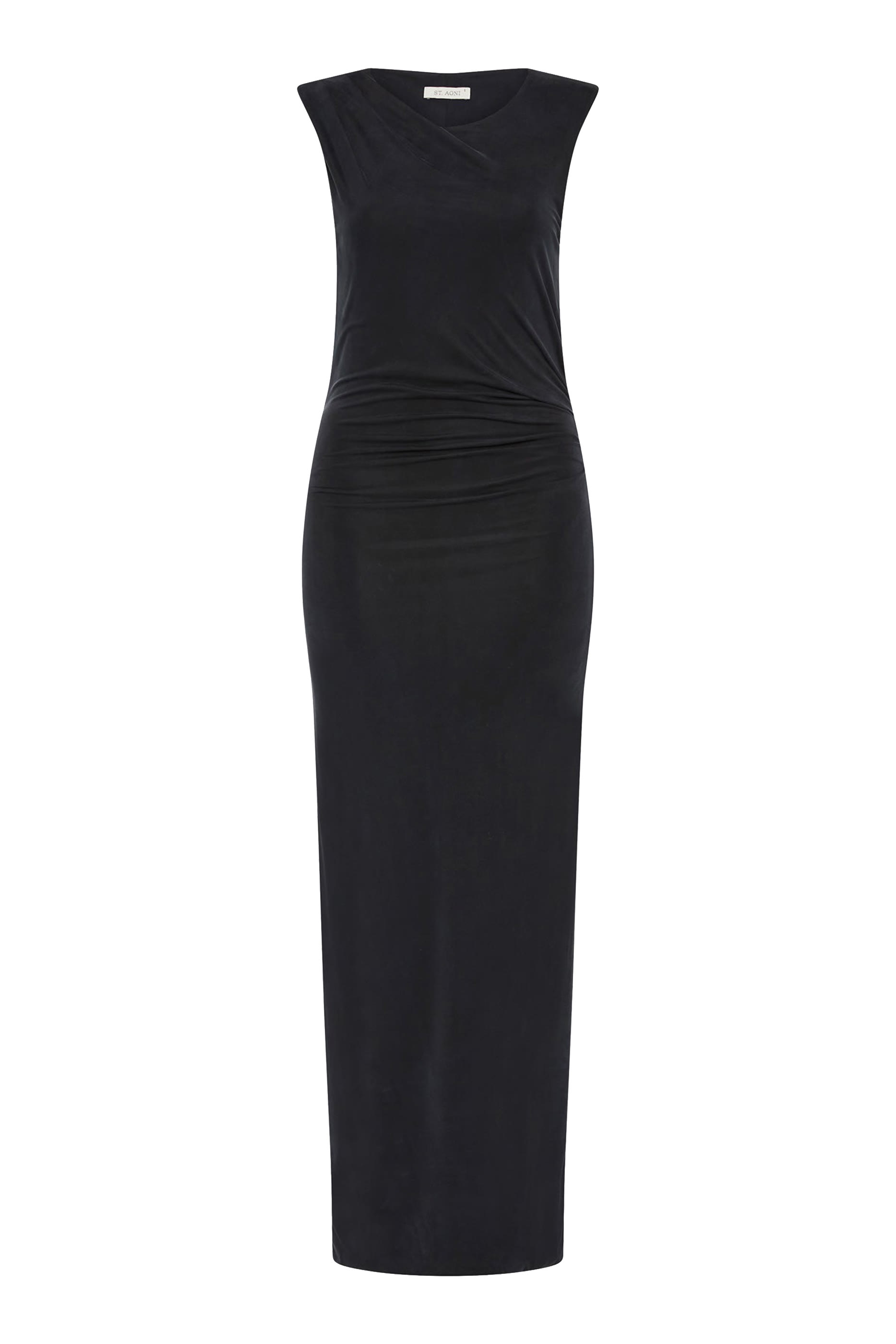 Cupro Jersey Drape Dress