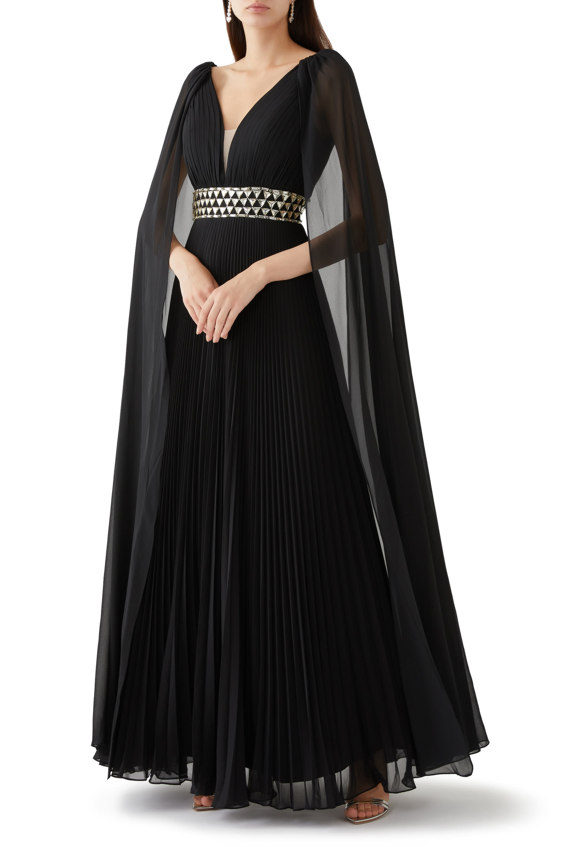 Cape Sleeve Gown