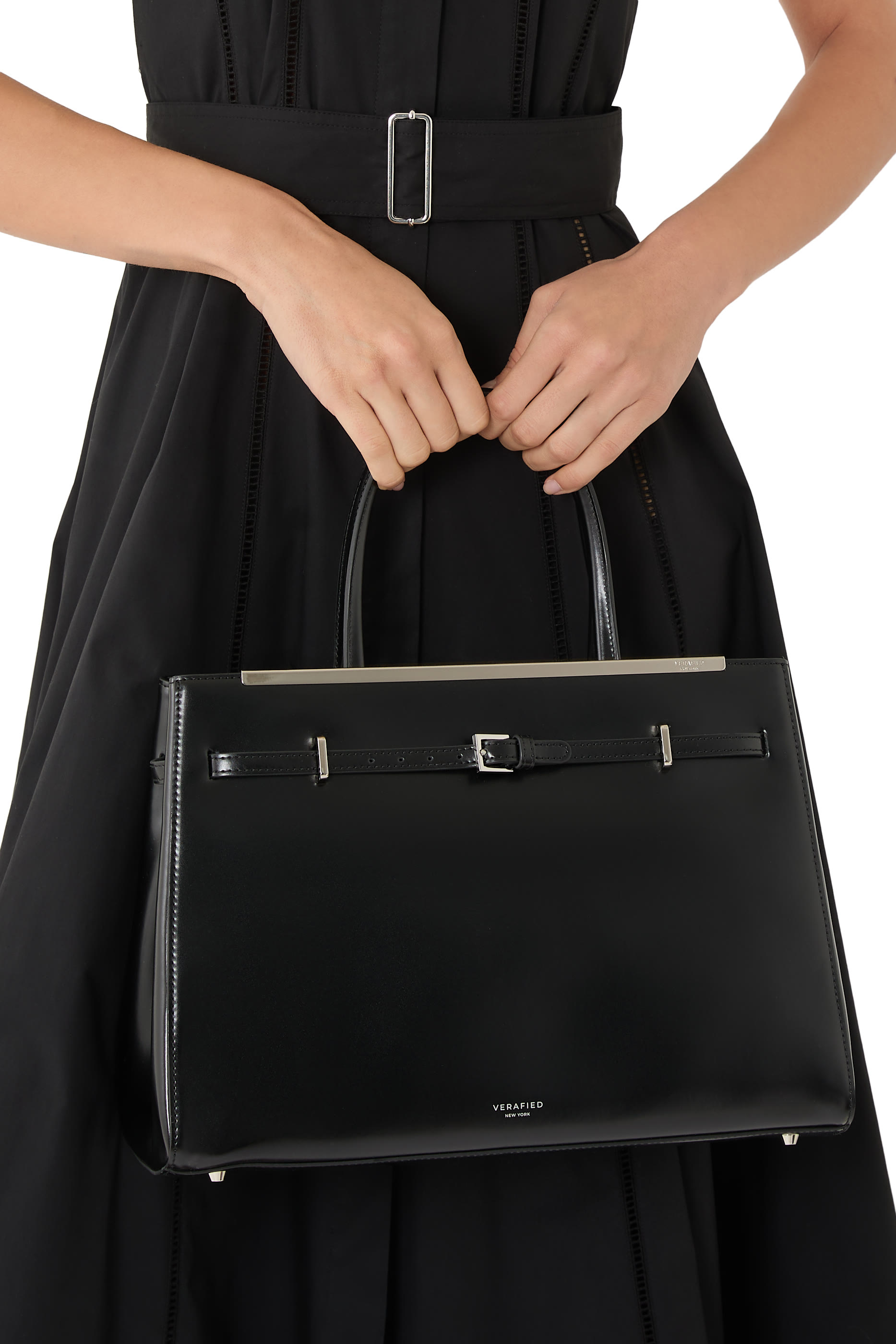 Noir Leather Book Tote Bag 33