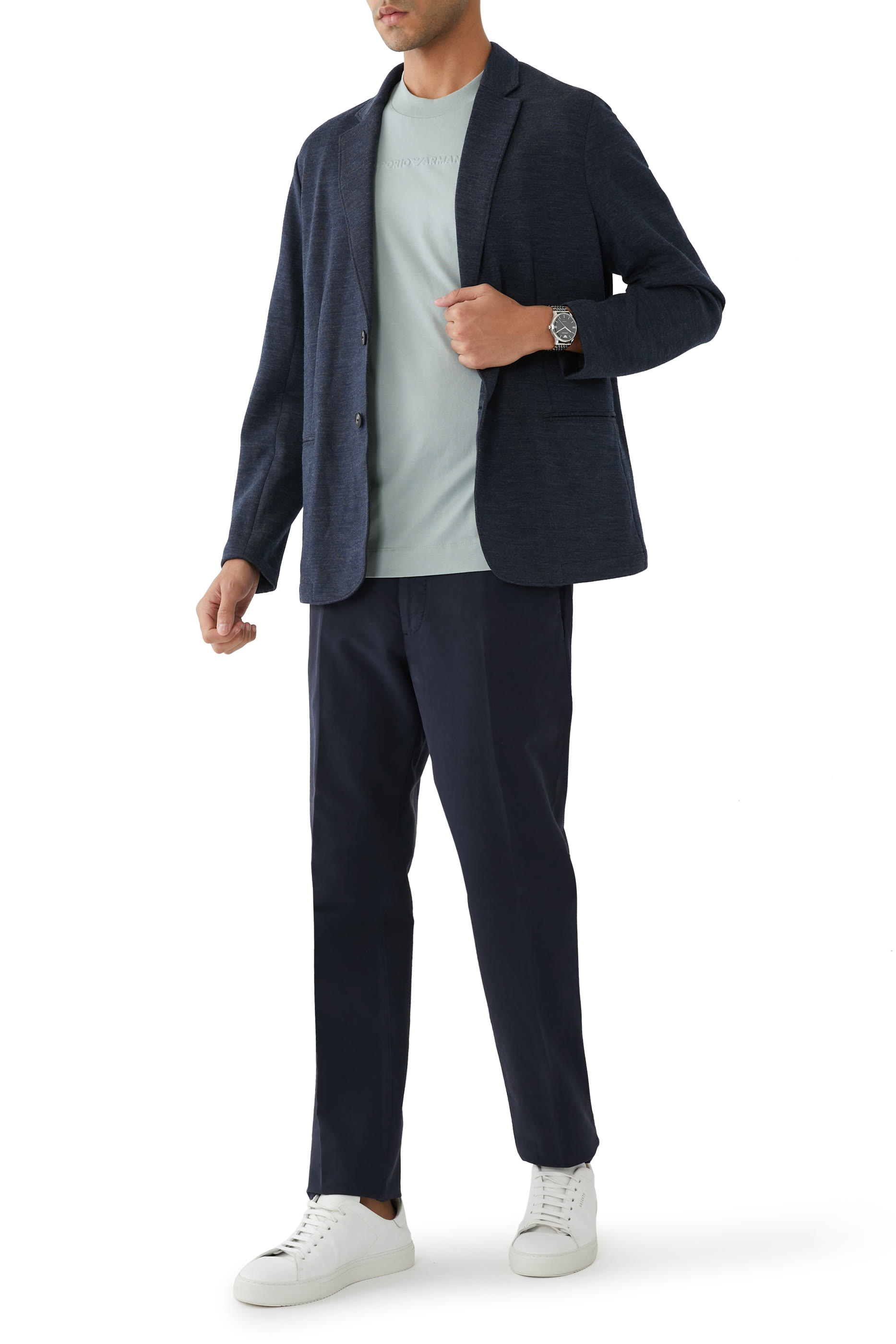 Virgin Wool-Blend Blazer