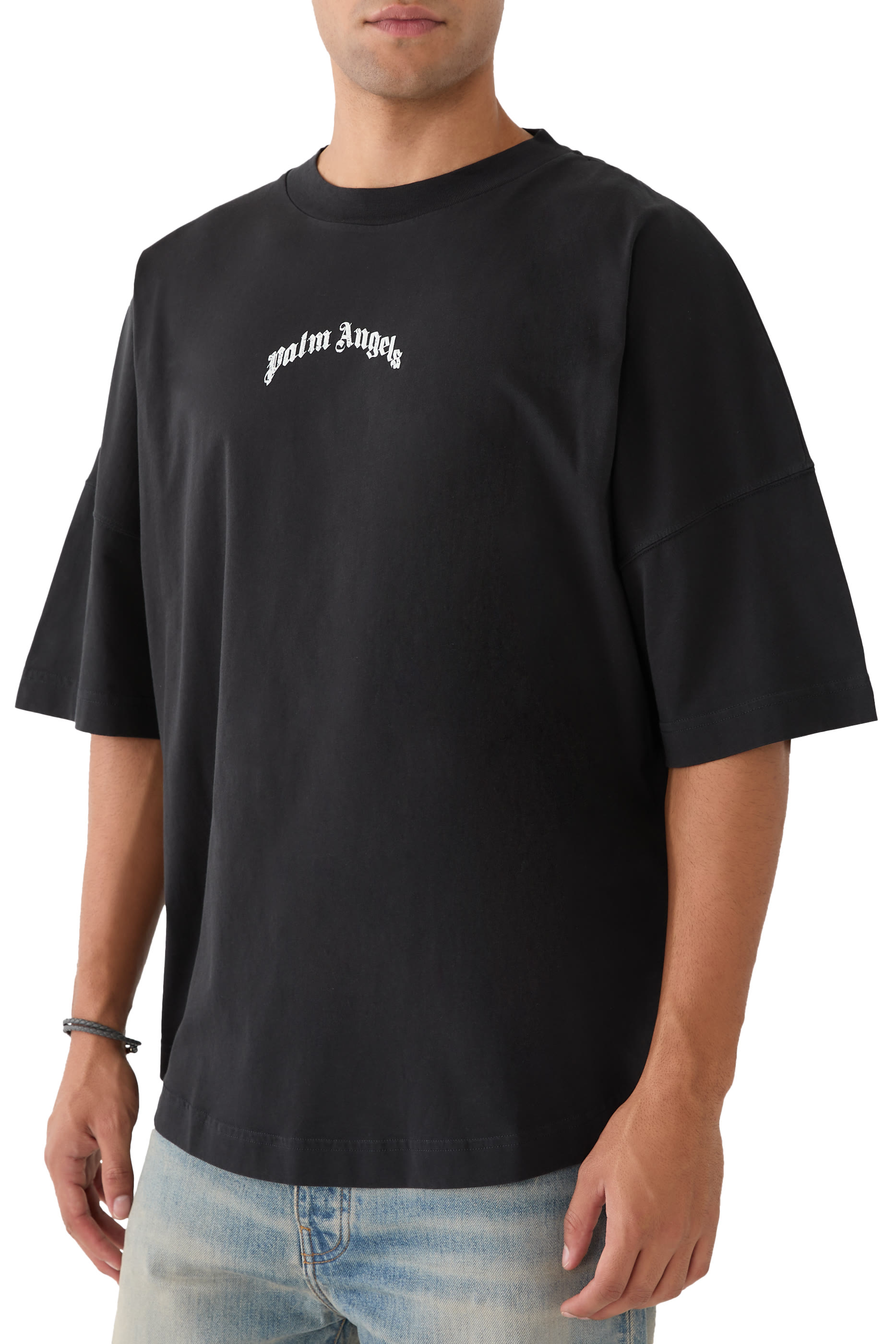 Curved Logo Oversized T-Shirt