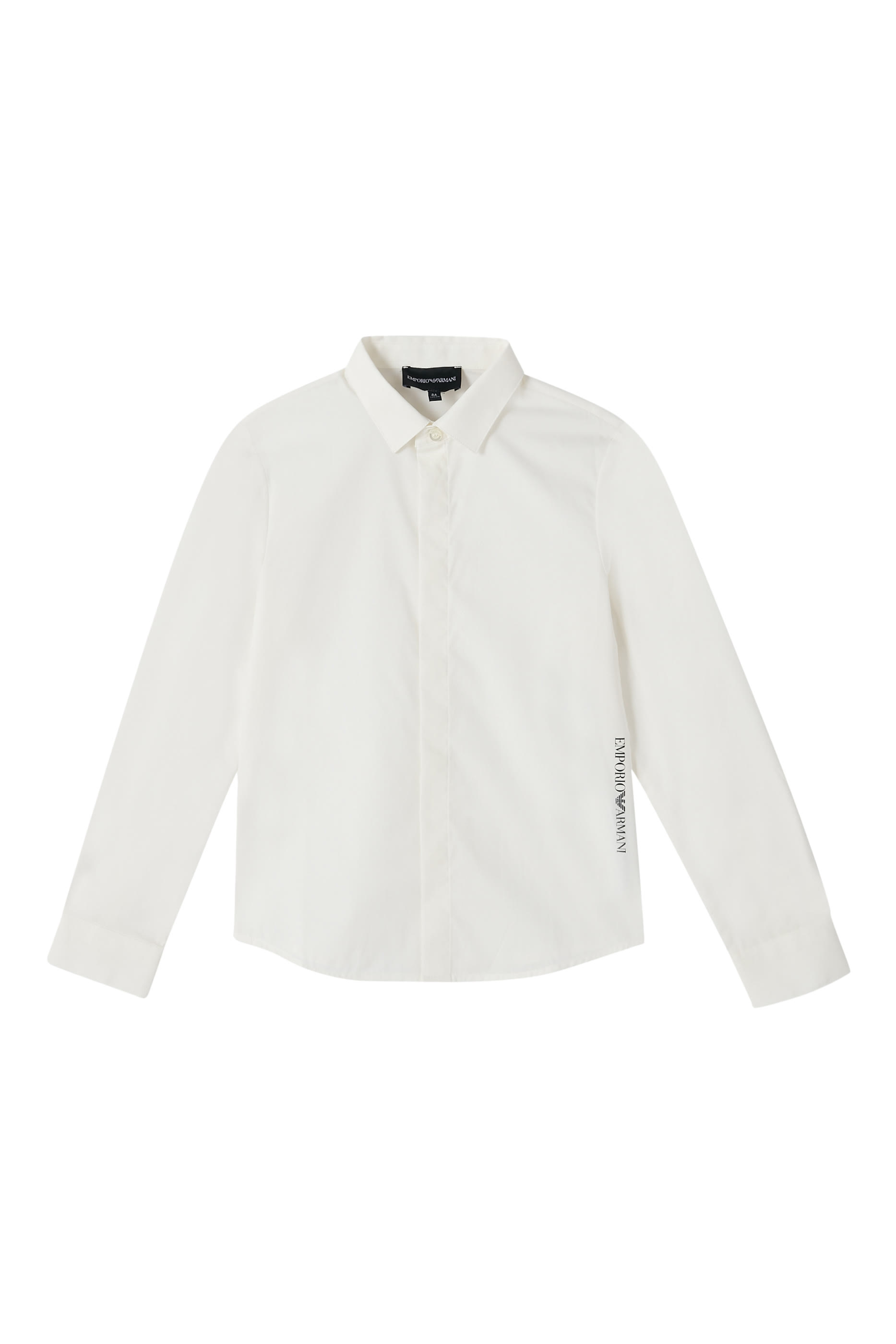 Kids EA Text Logo Cotton Shirt