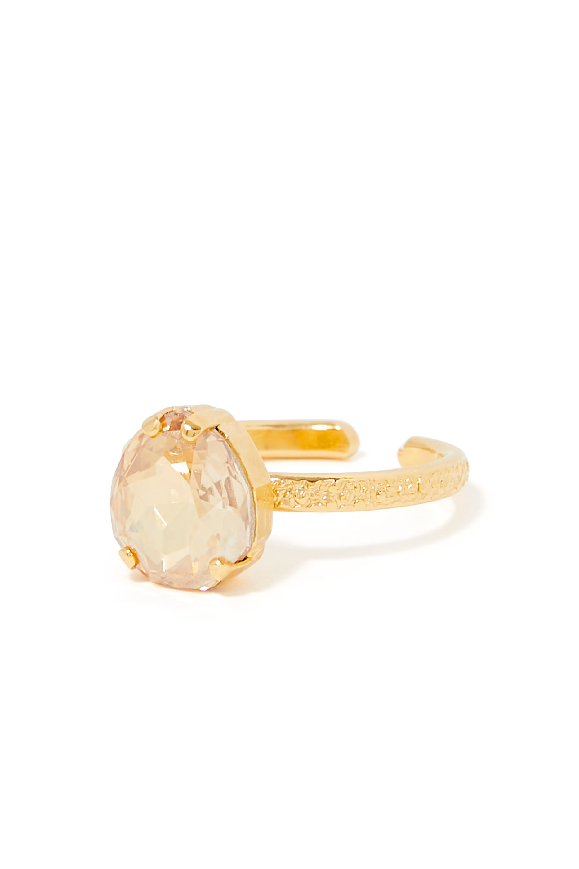 Carlotta Ring, 18k Gold-Plated Metal & Swarovski Crystals