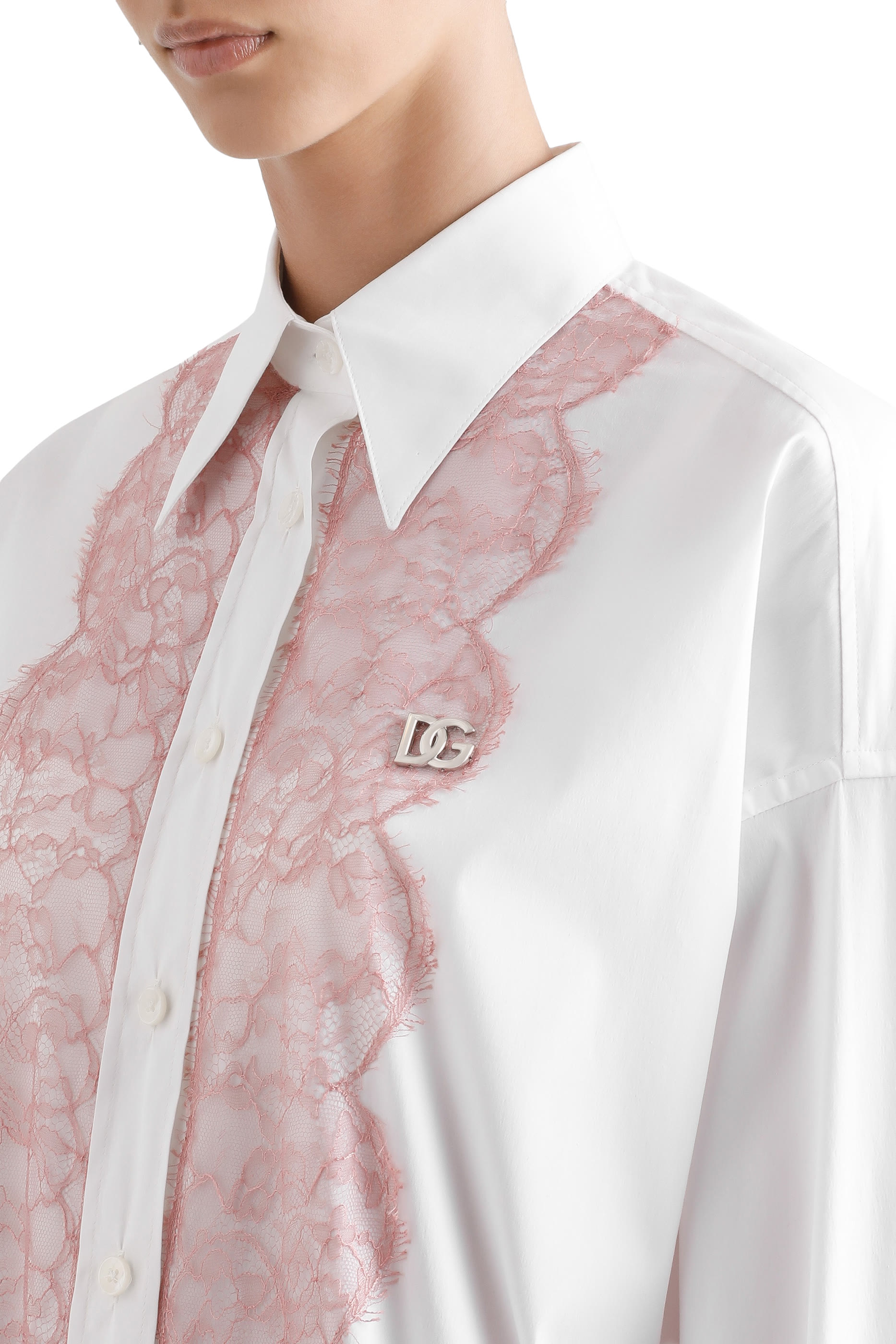 Long Sleeves Lace Shirt