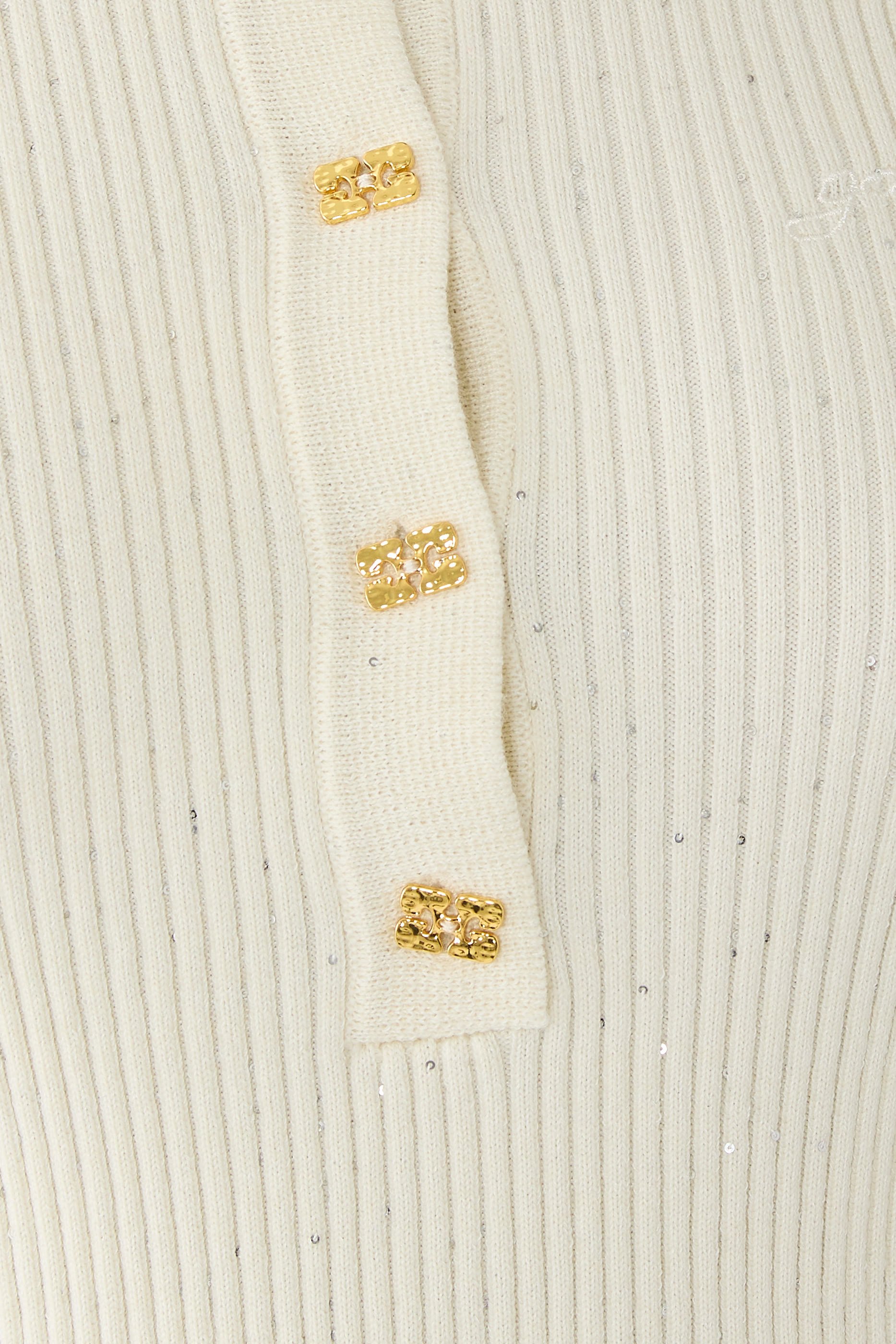 Fine Sequin Knitted Polo