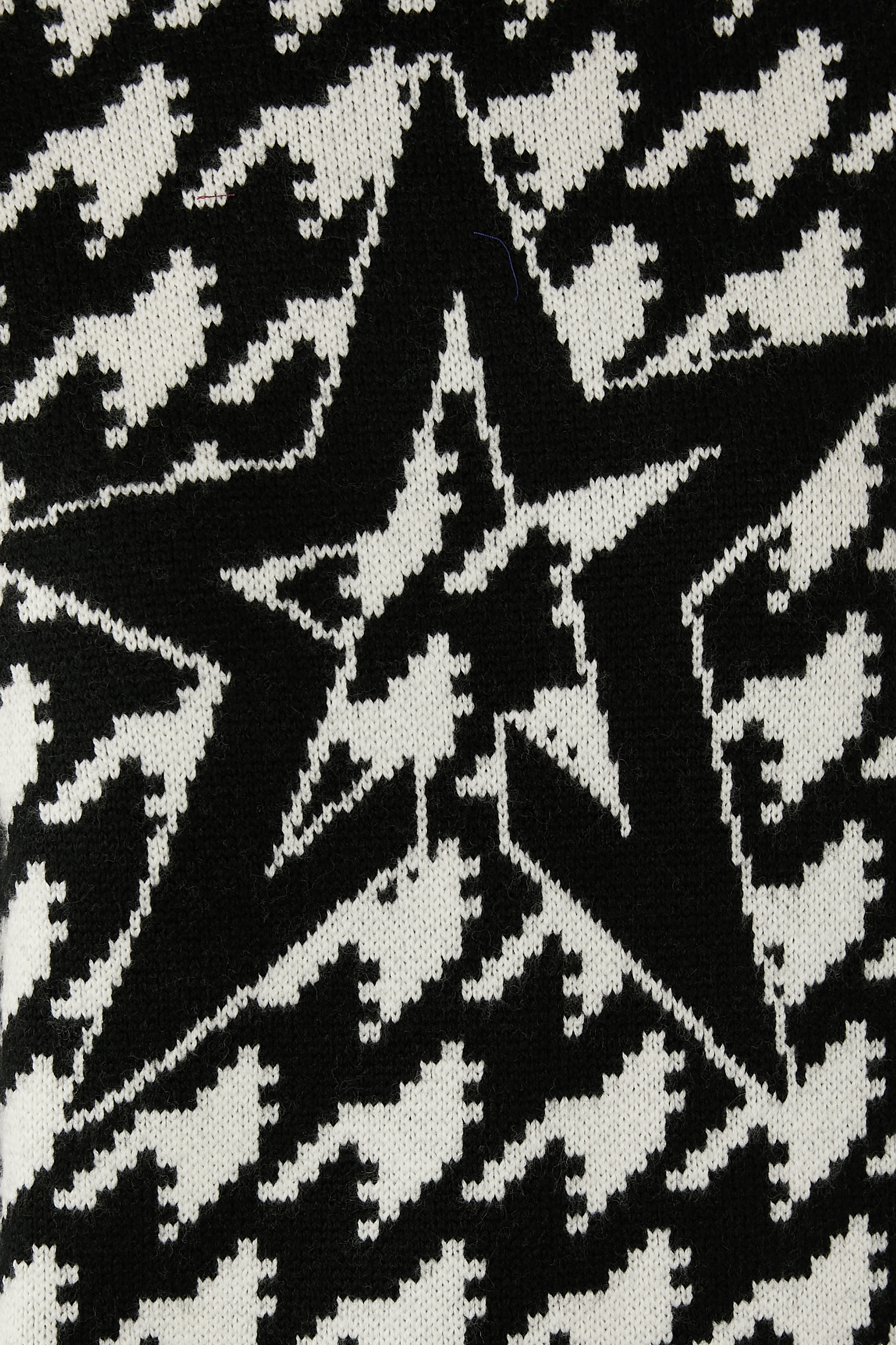 Chunky Houndstooth Merino Wool Sweater