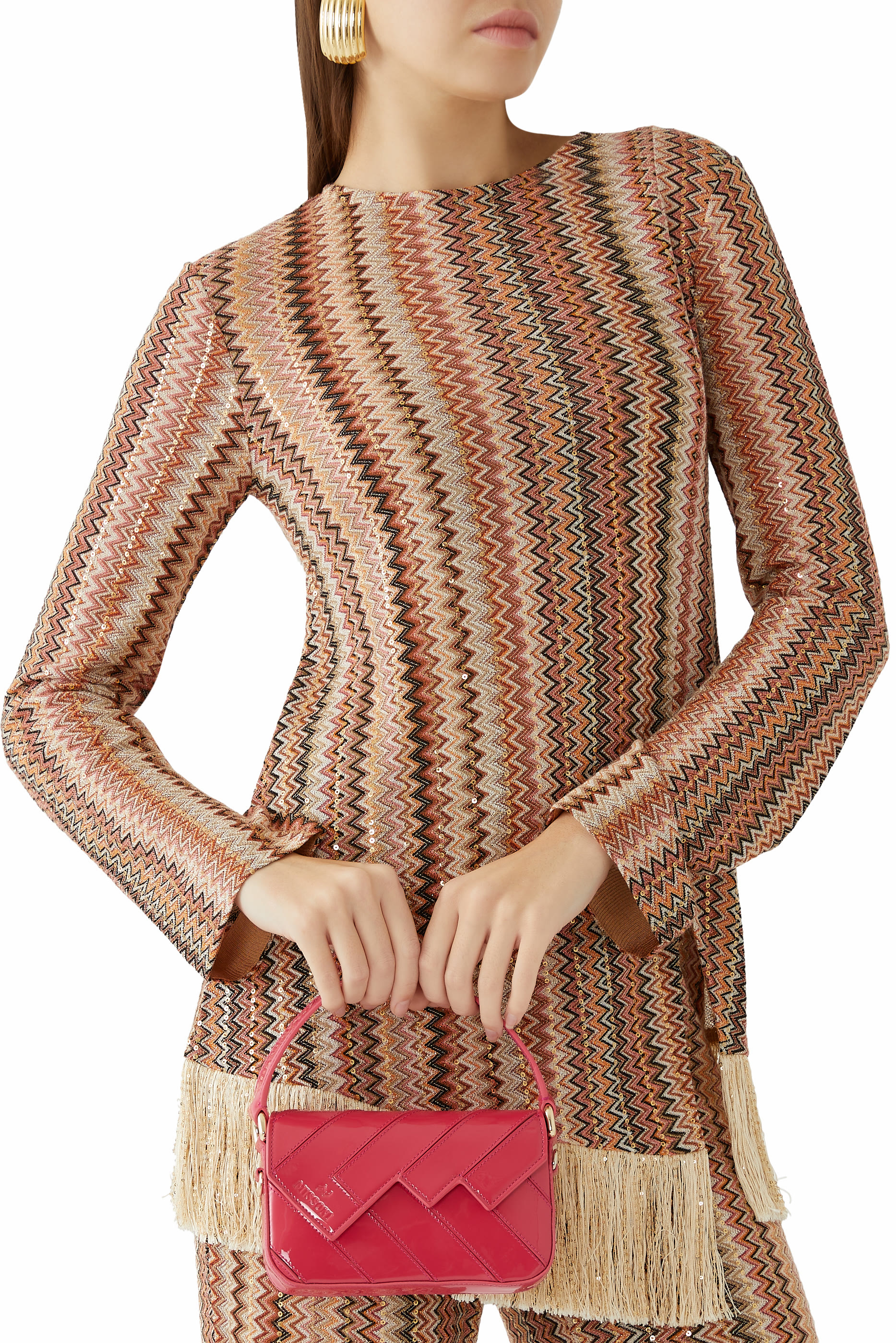 Small Wave Patent Leather Shoulder Bag