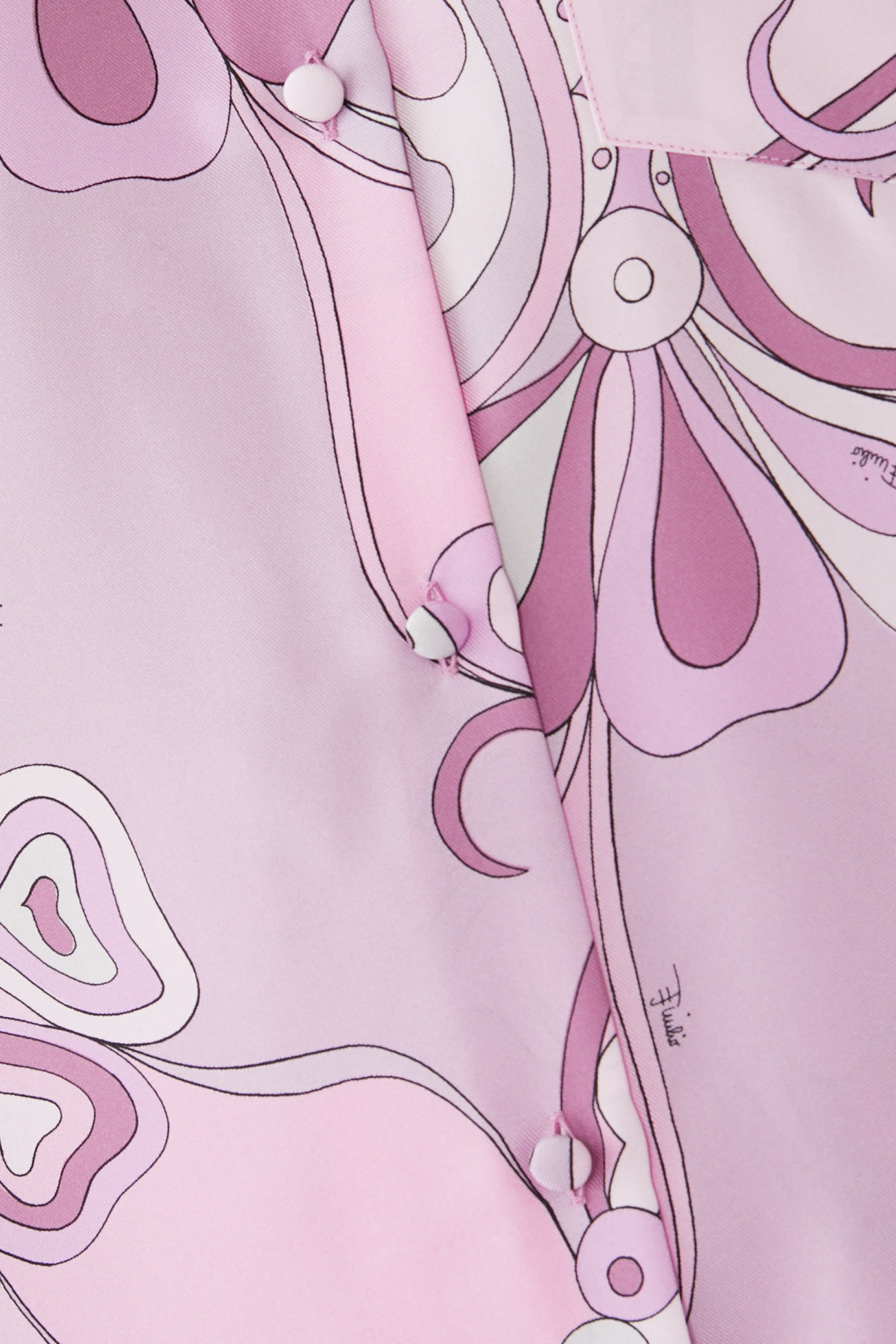 Orchidee-Print Silk-Twill Shirt