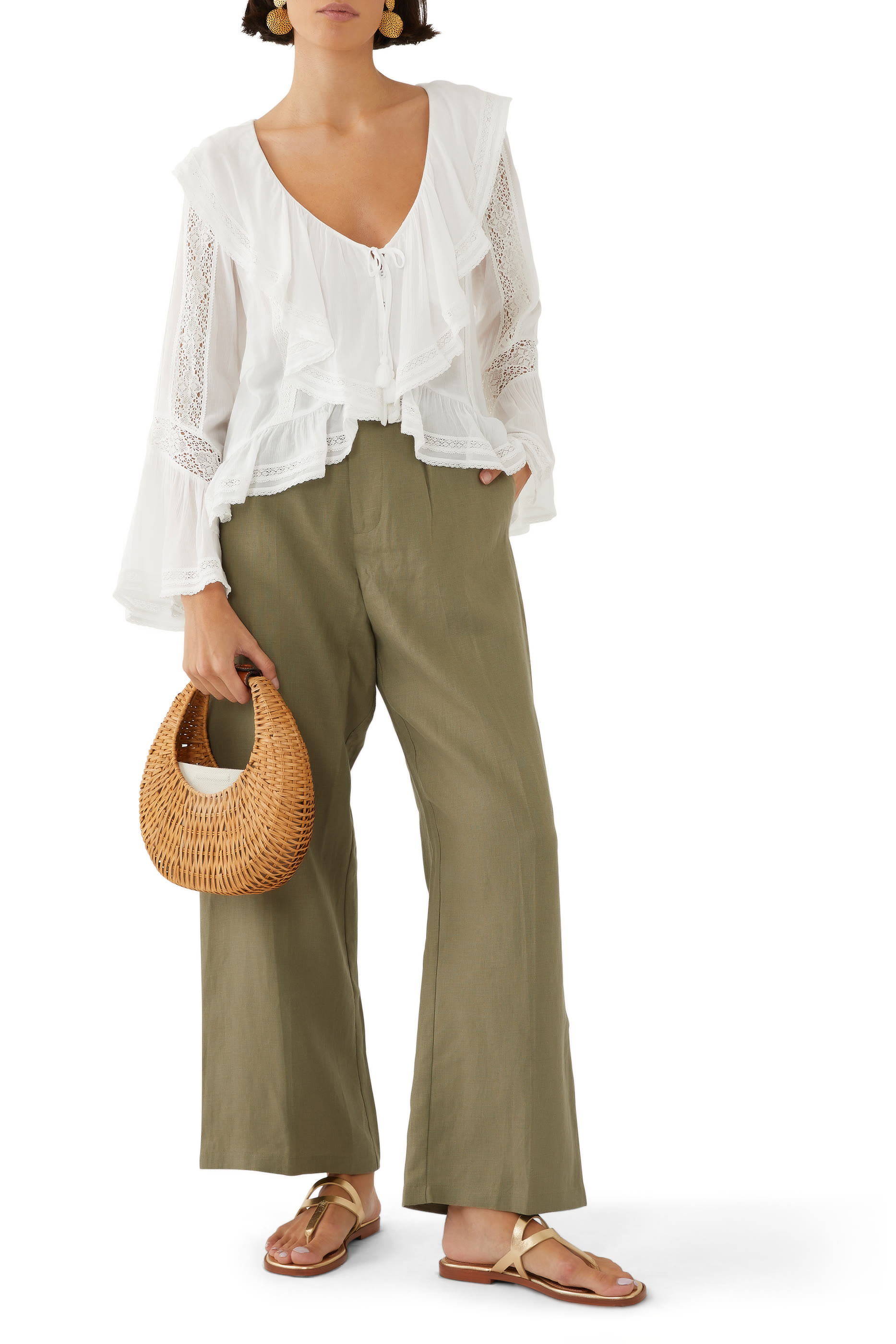 Fleur Lace Frill Blouse