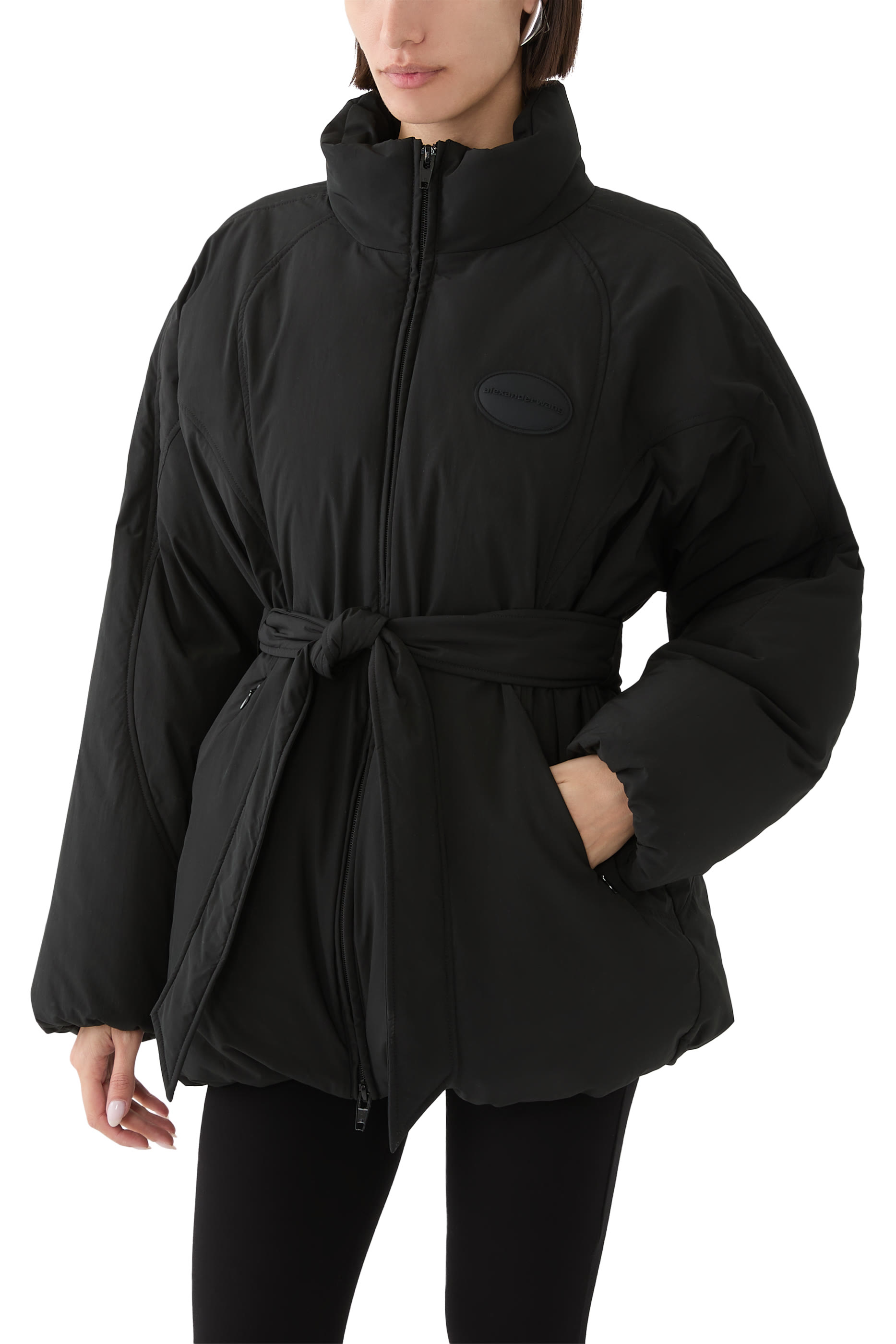 Dome Logo Patch Puffer Coat