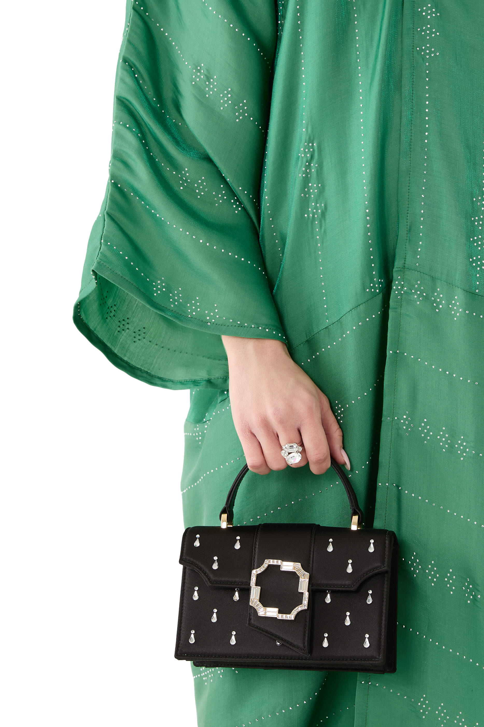 Audrey Satin Embellished Mini Handbag