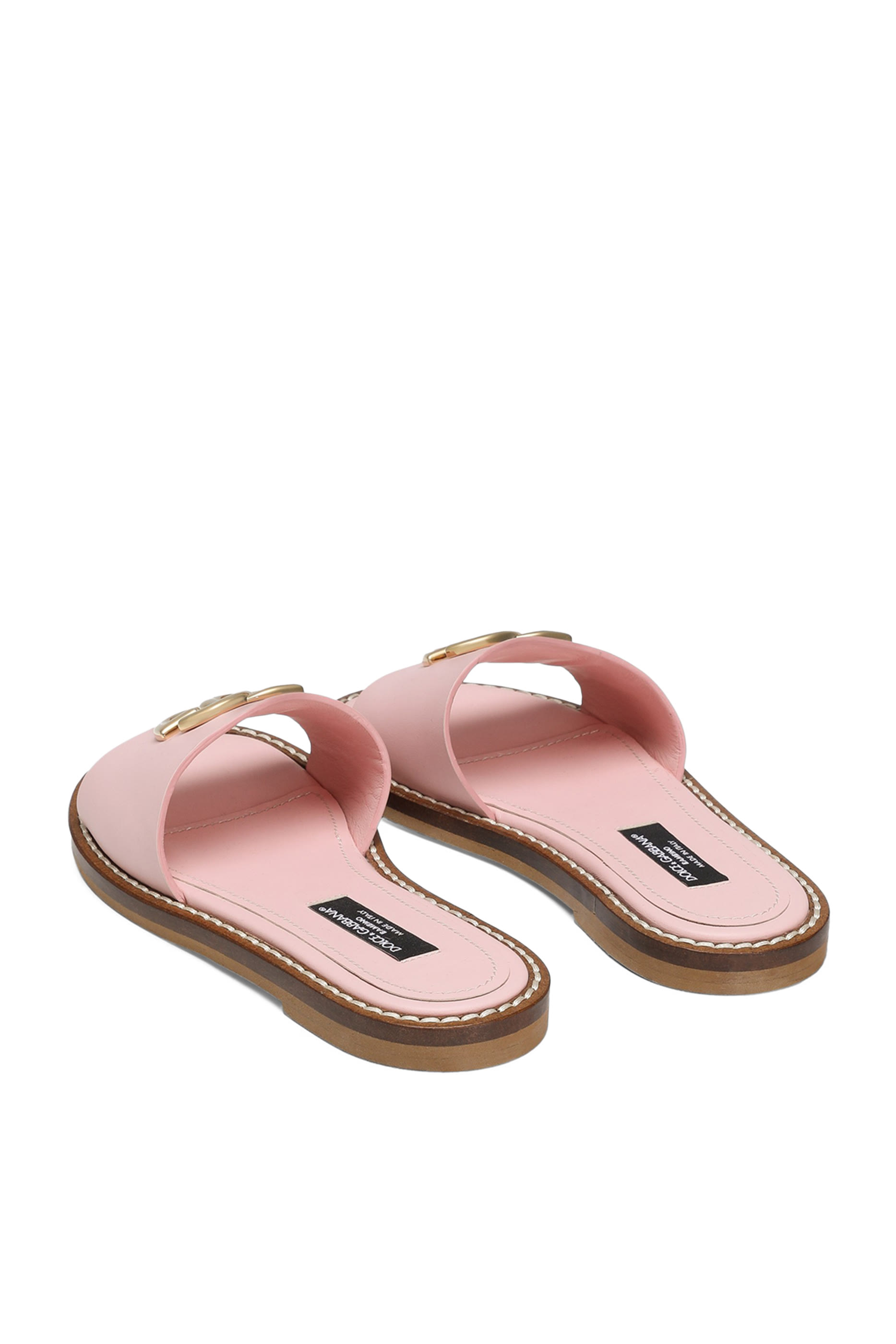 Kids Flat Calfskin Slides