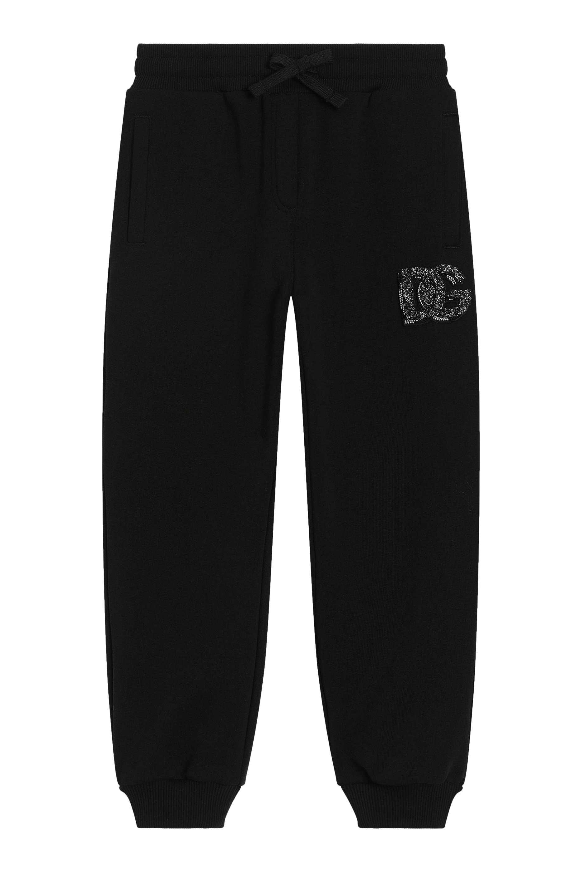 Kids DG Logo and Rhinestone-Embellished Trousers