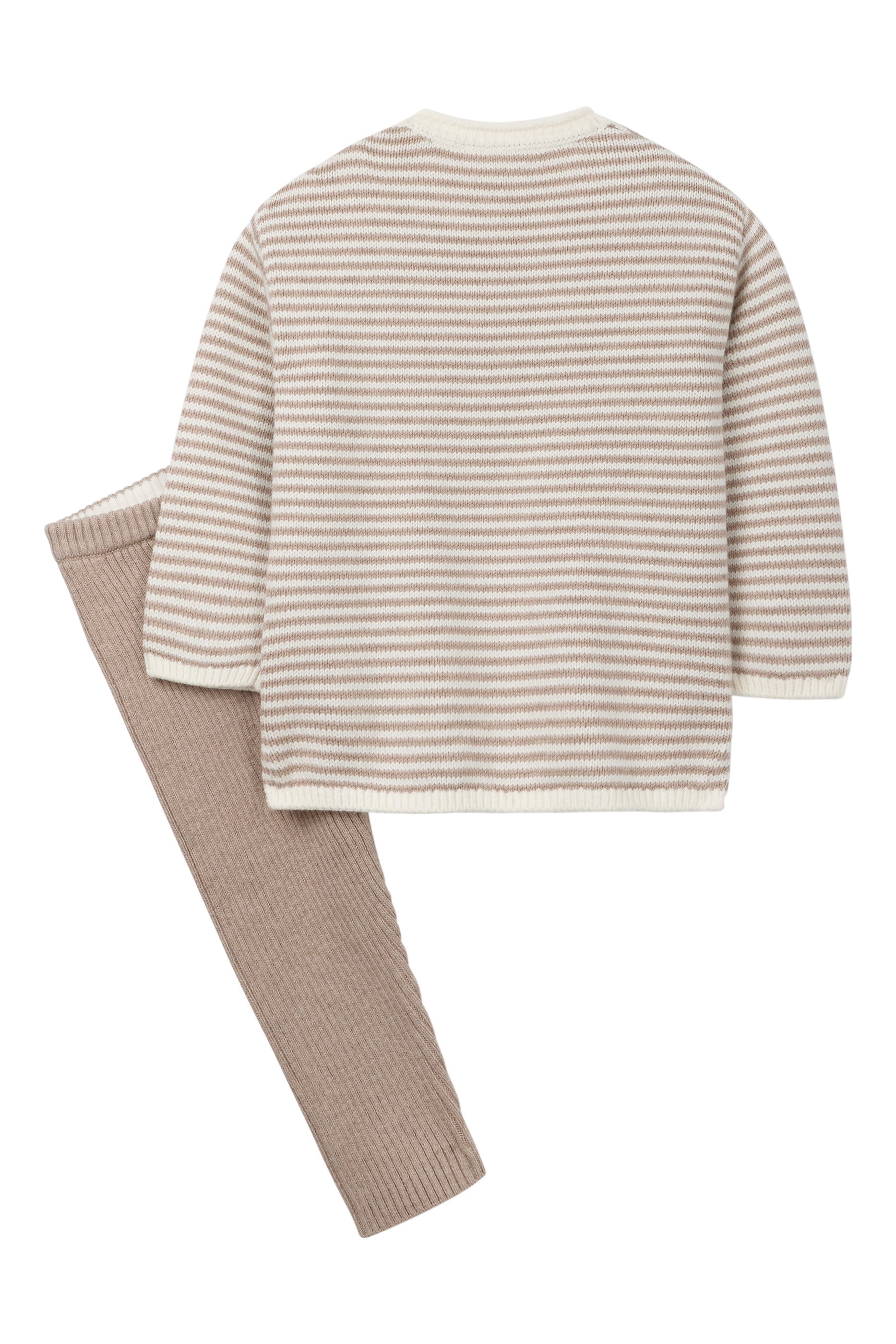 Kids Rich and Wool Blend Striped Jumper & Leggings Set