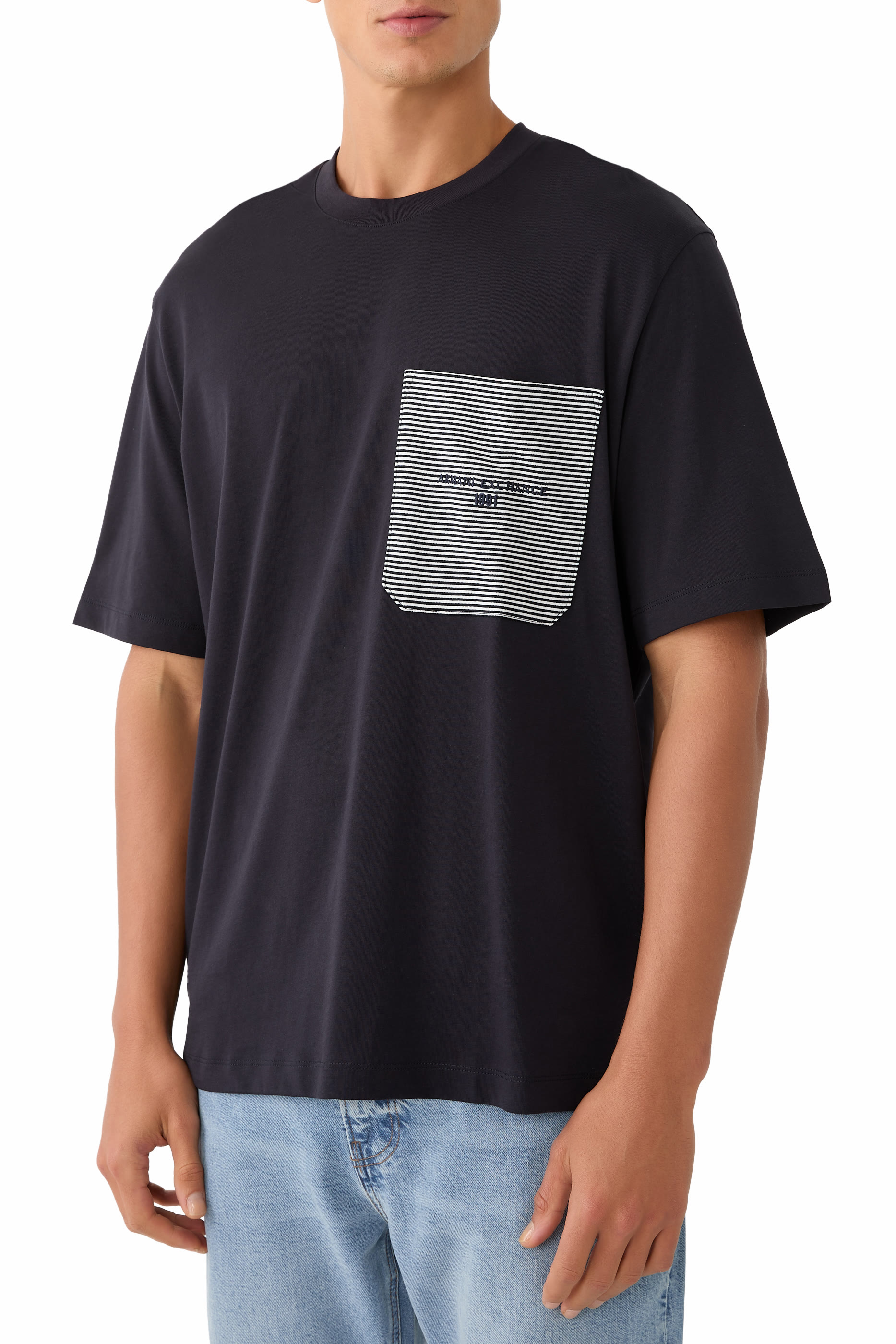 Logo Stripe Side Pocket T-Shirt