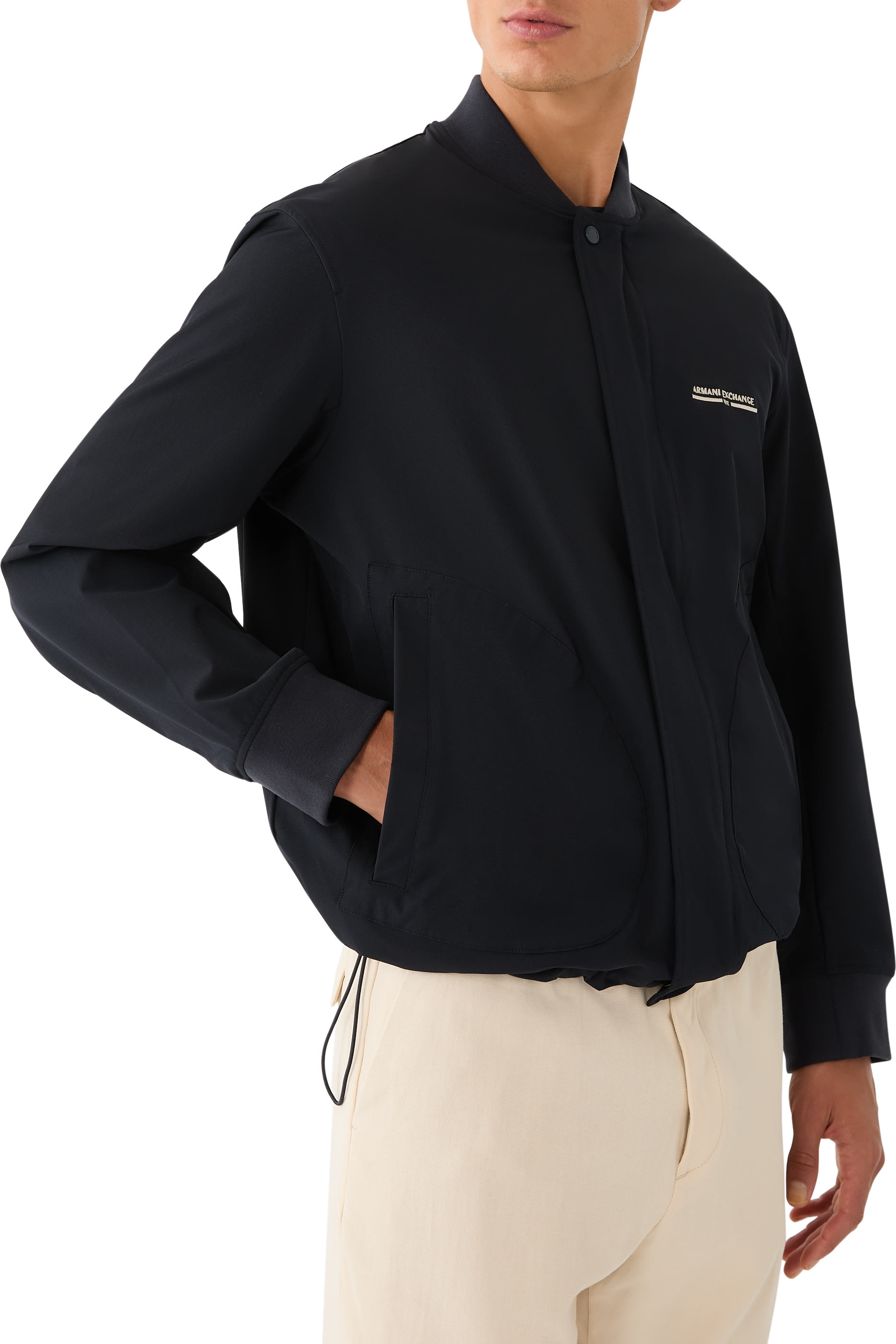 Marina Logo Buttoned Zipper Jacket