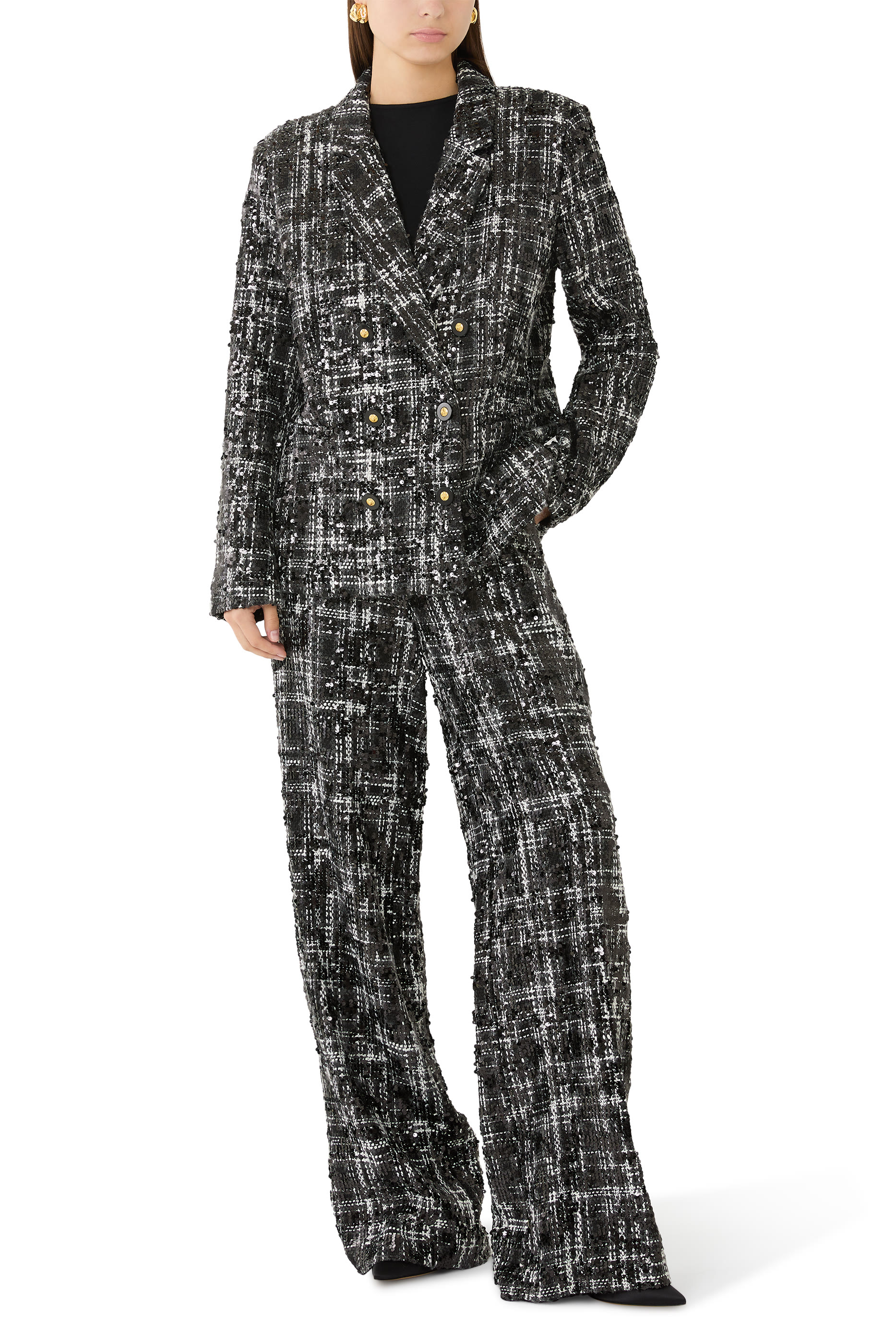 Colin Sequined Tweed Blazer