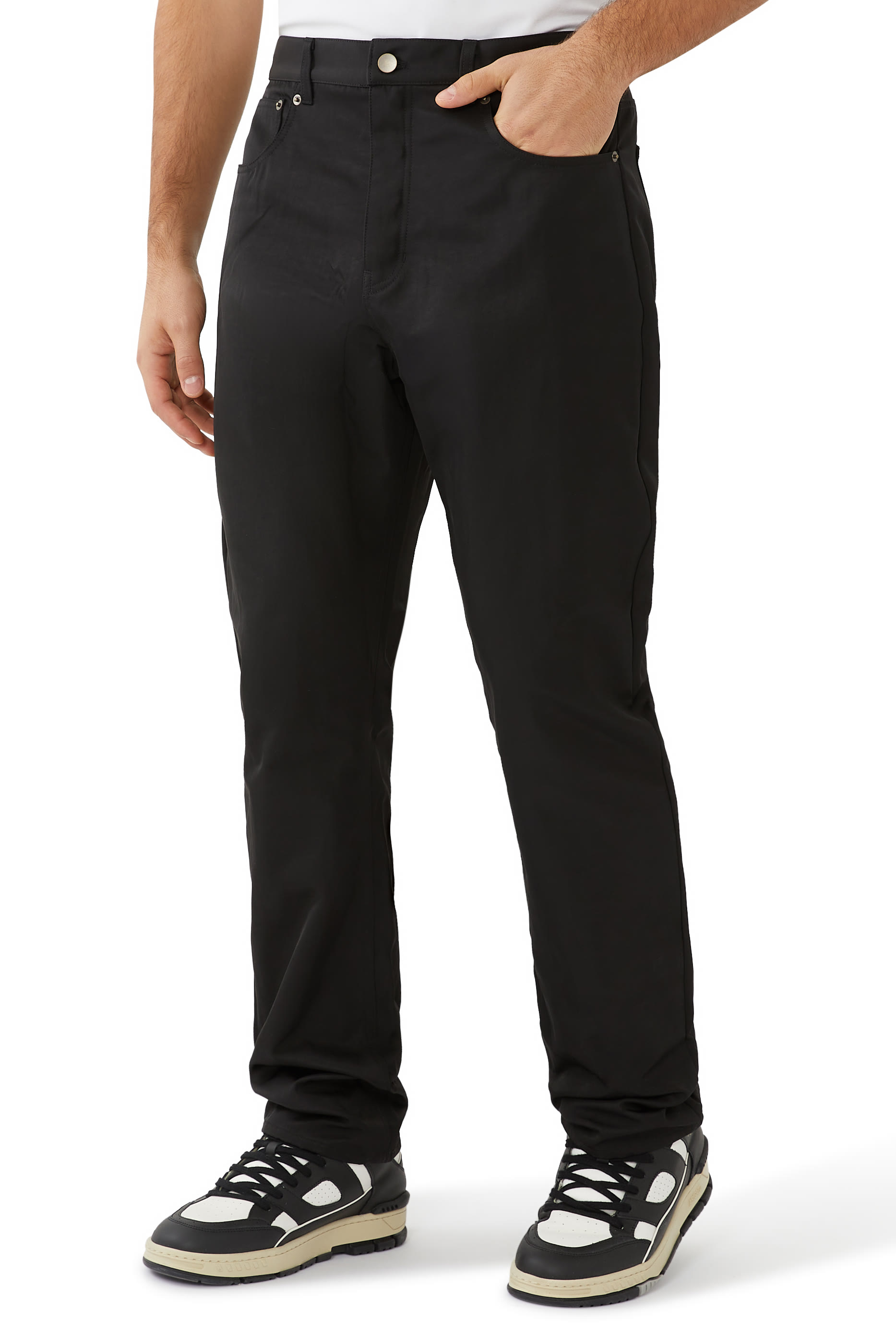 Essentials Textured Nylon 5-Pocket Pants