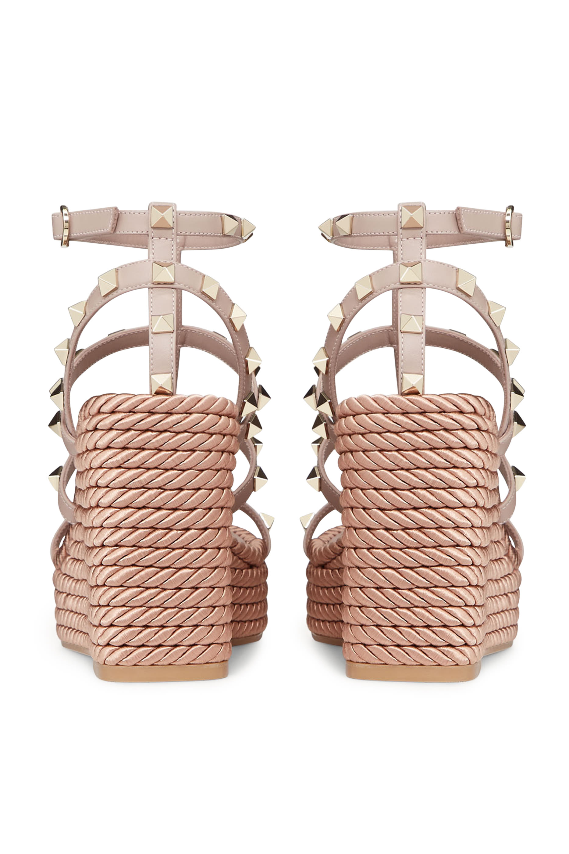 Valentino Garavani Rockstud Torchon Wedge Espadrilles