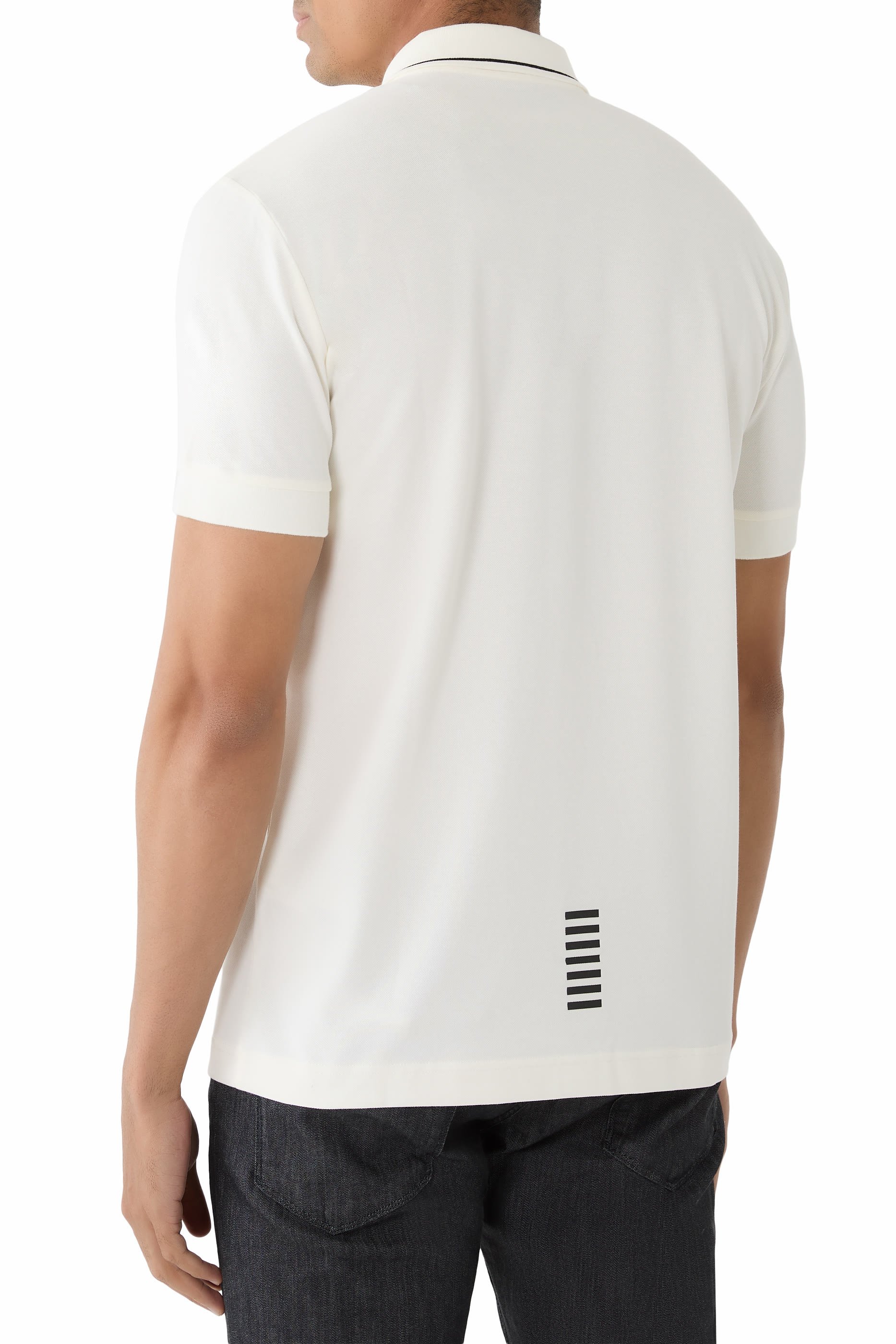 EA7 Logo Cotton Piqu&eacute; Polo Shirt