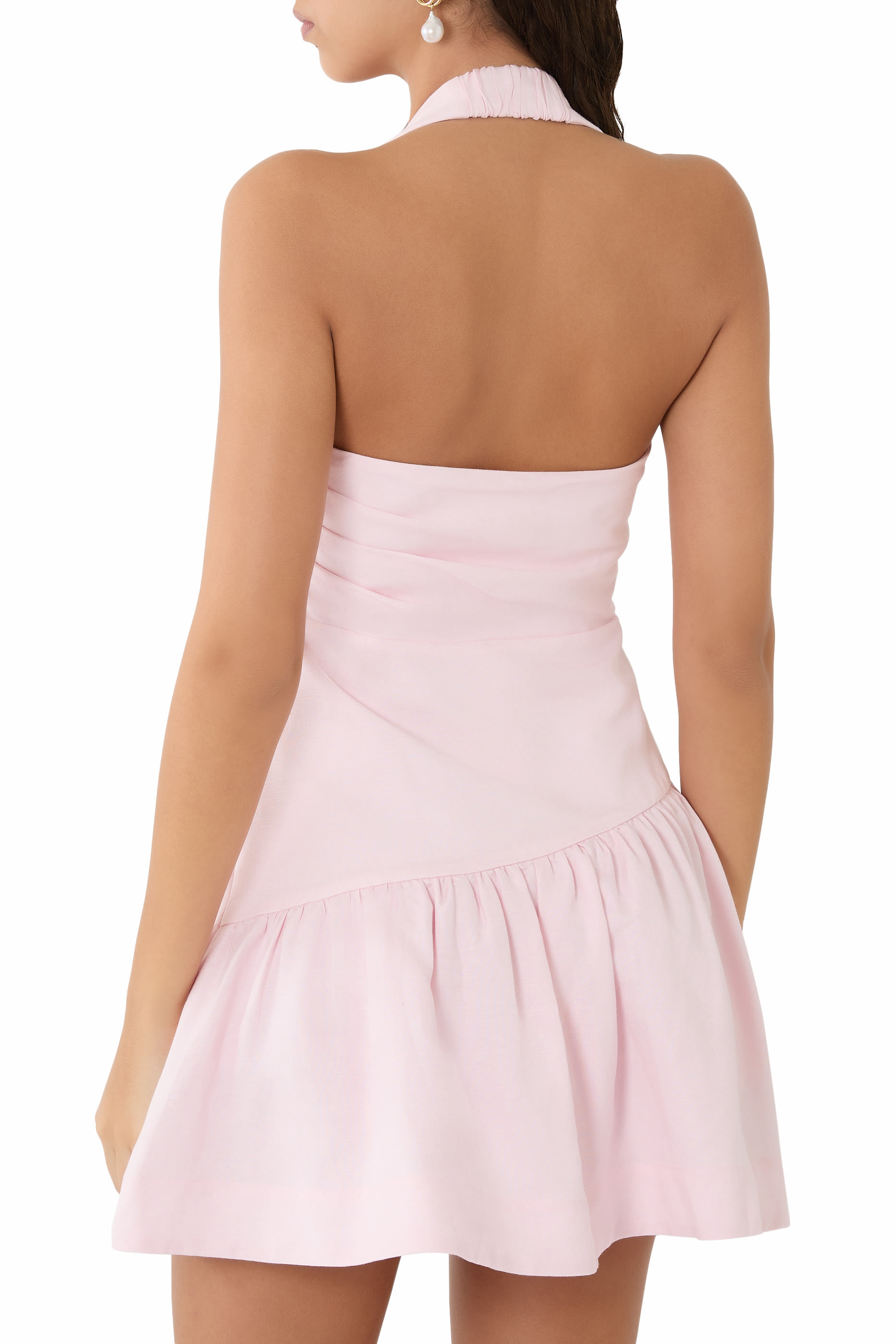 Gigi Halter Draped Mini Dress 