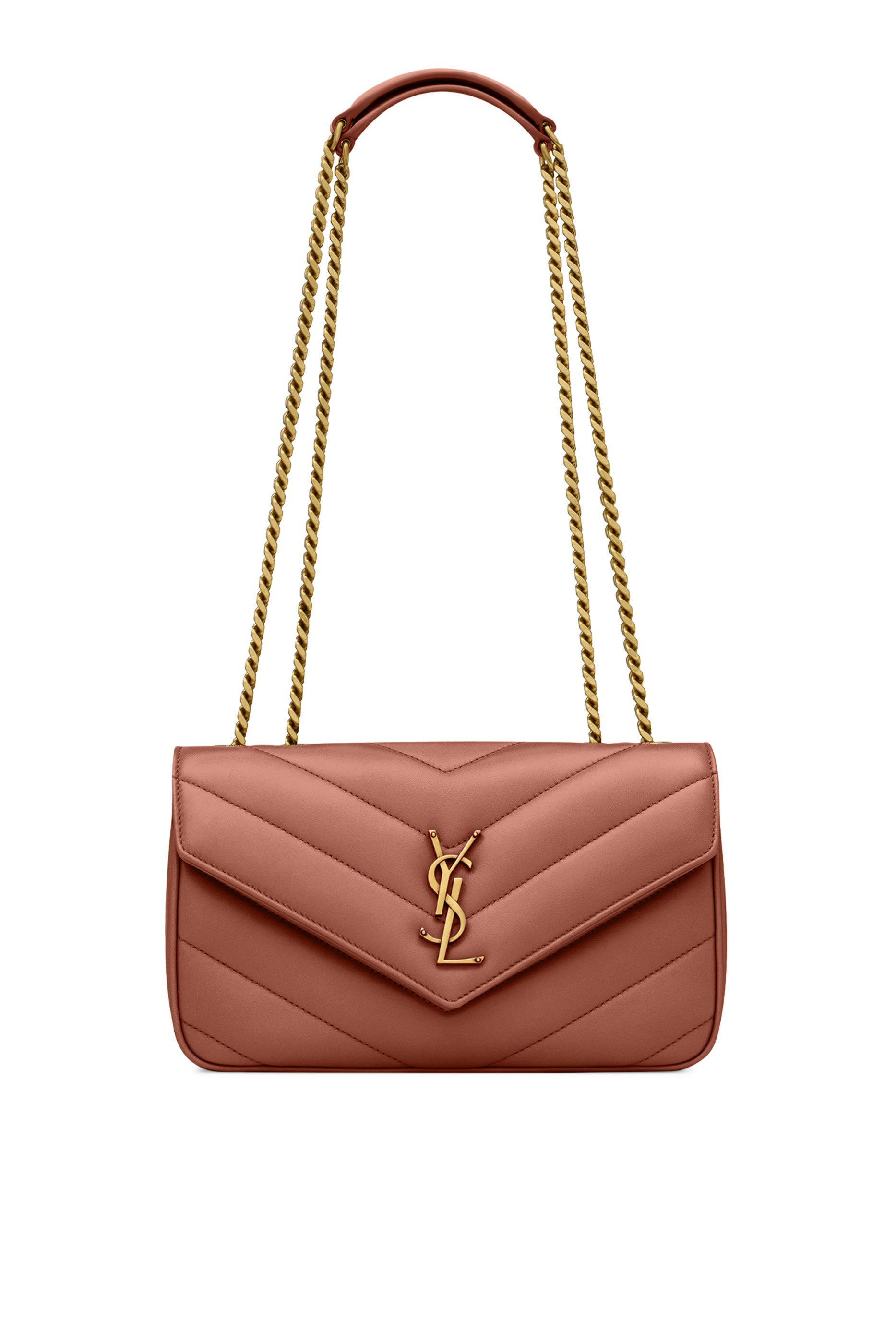 Loulou Small Chain Bag In Matelass&eacute; Lambskin 