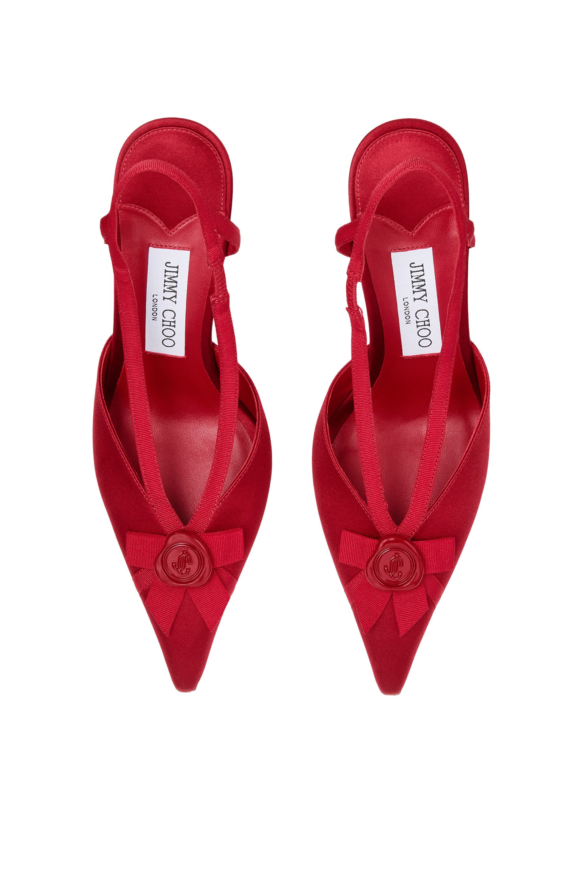 Satin And Grosgrain Slingbacks