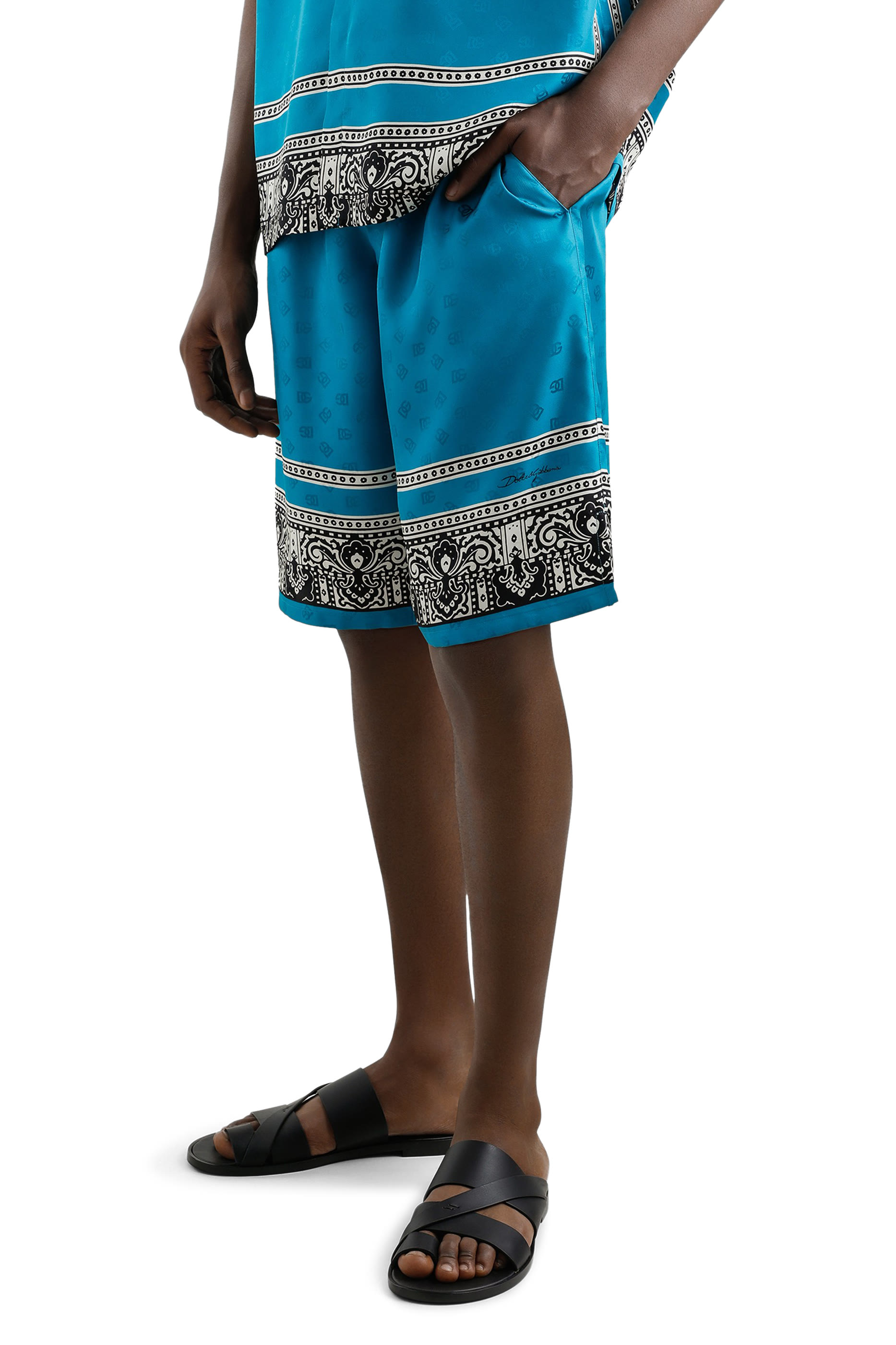 Bandanna-Print Silk Shorts