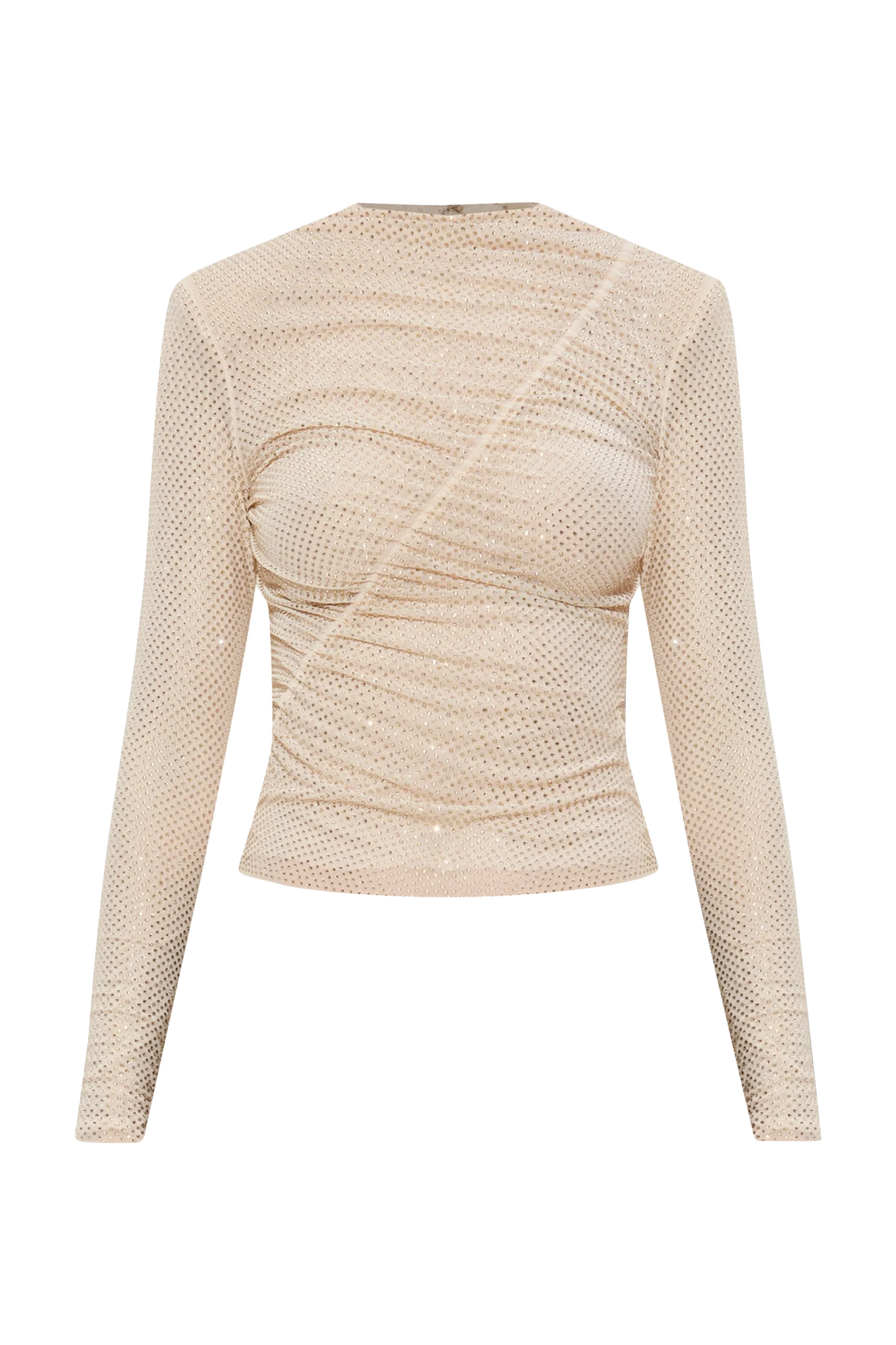 Rhinestone Gathered Top