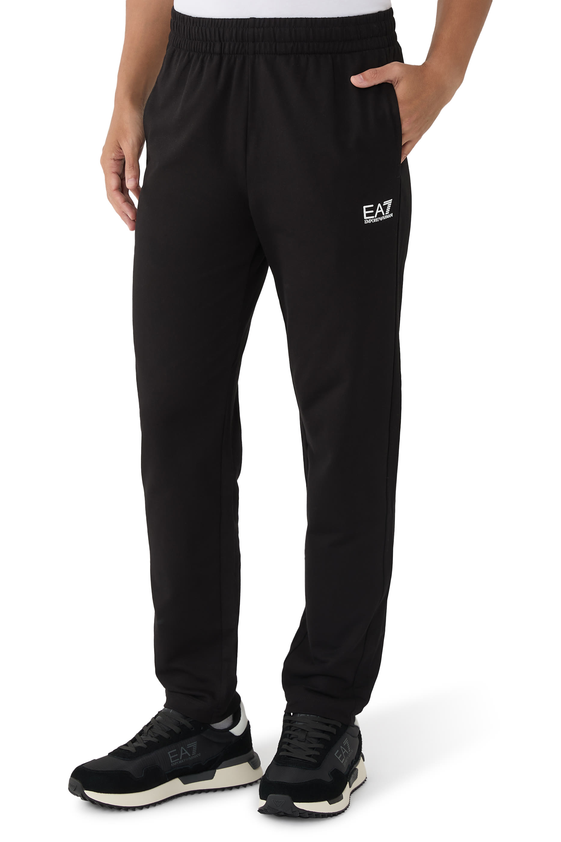 EA7 Logo Cotton Sweatpants