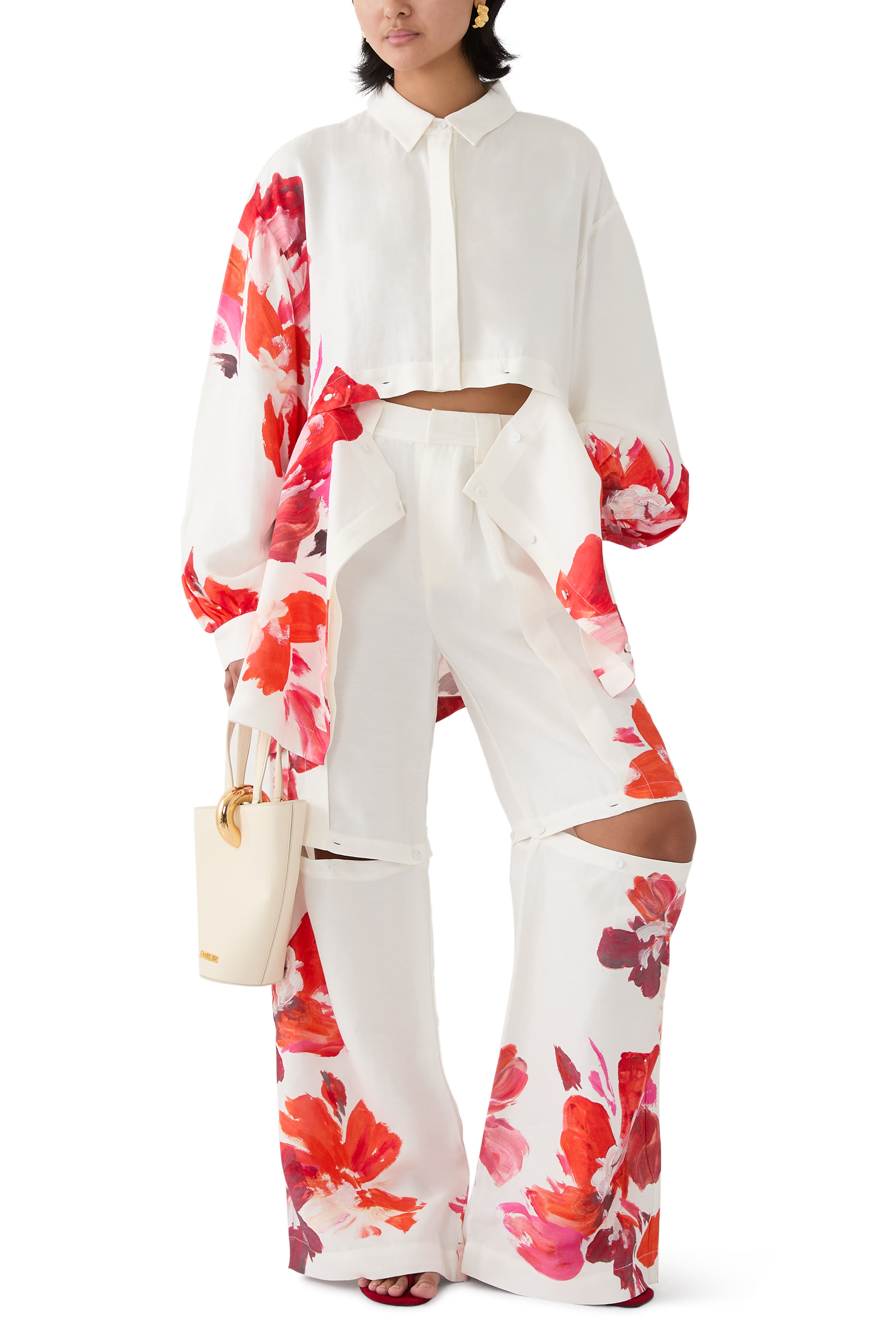 Linen Floral Print Shirt