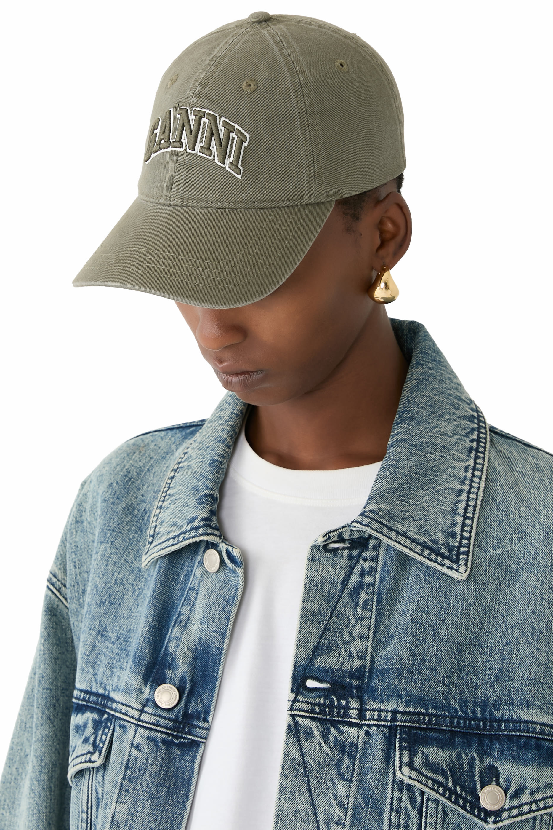 Logo Embossed Canvas Cap