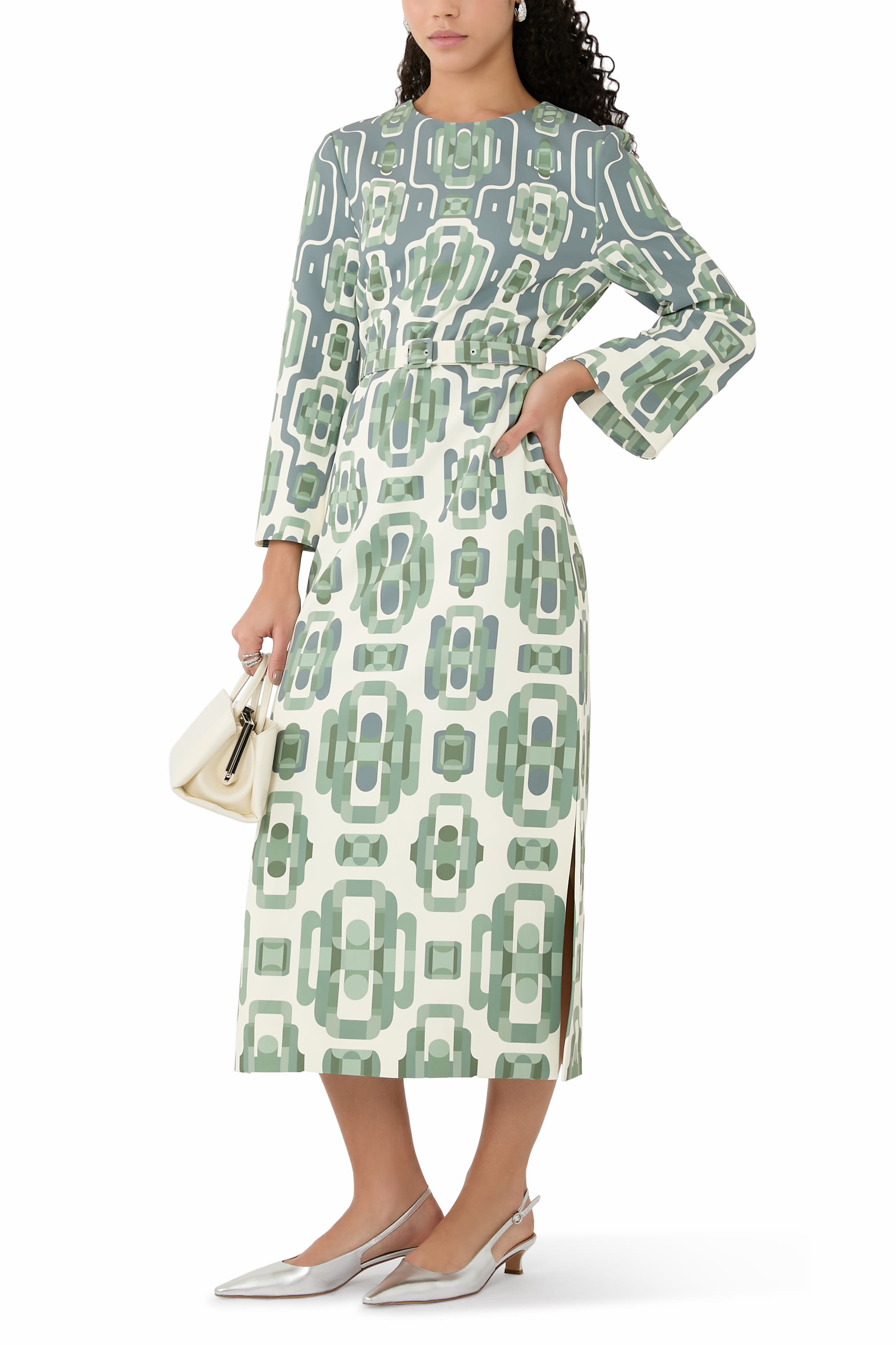 Larissa Printed Slit Dress