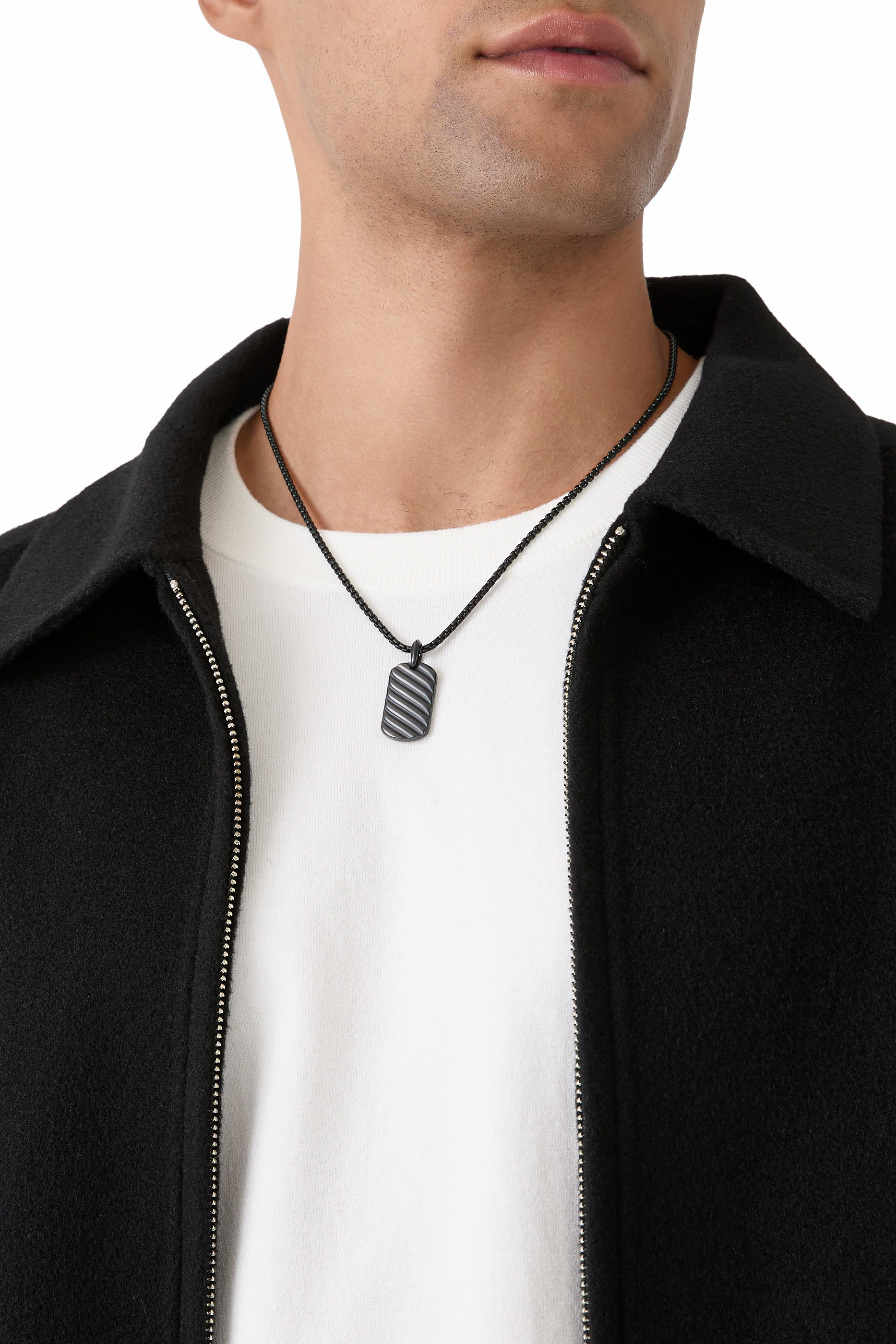 Sculpted Cable Tag Pendant