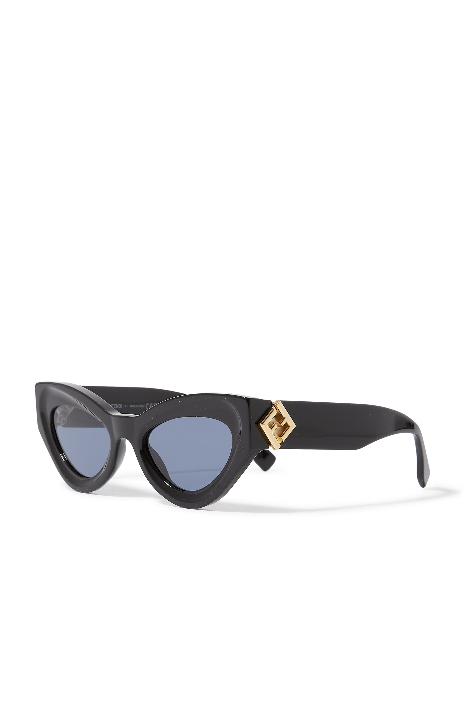 FF Diamonds Black Cat Eye Sunglasses