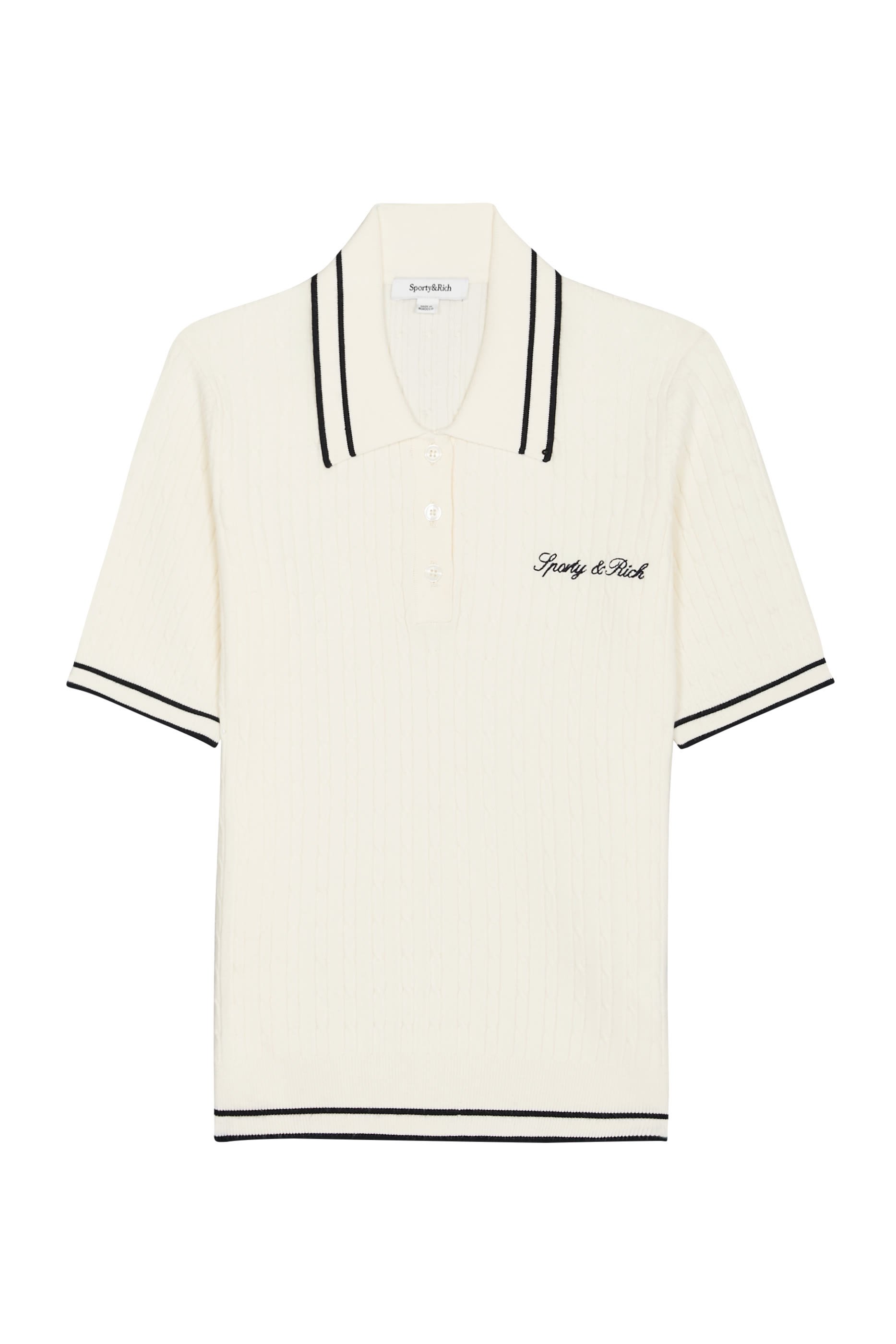 Signature Logo Mini Cable Polo Shirt