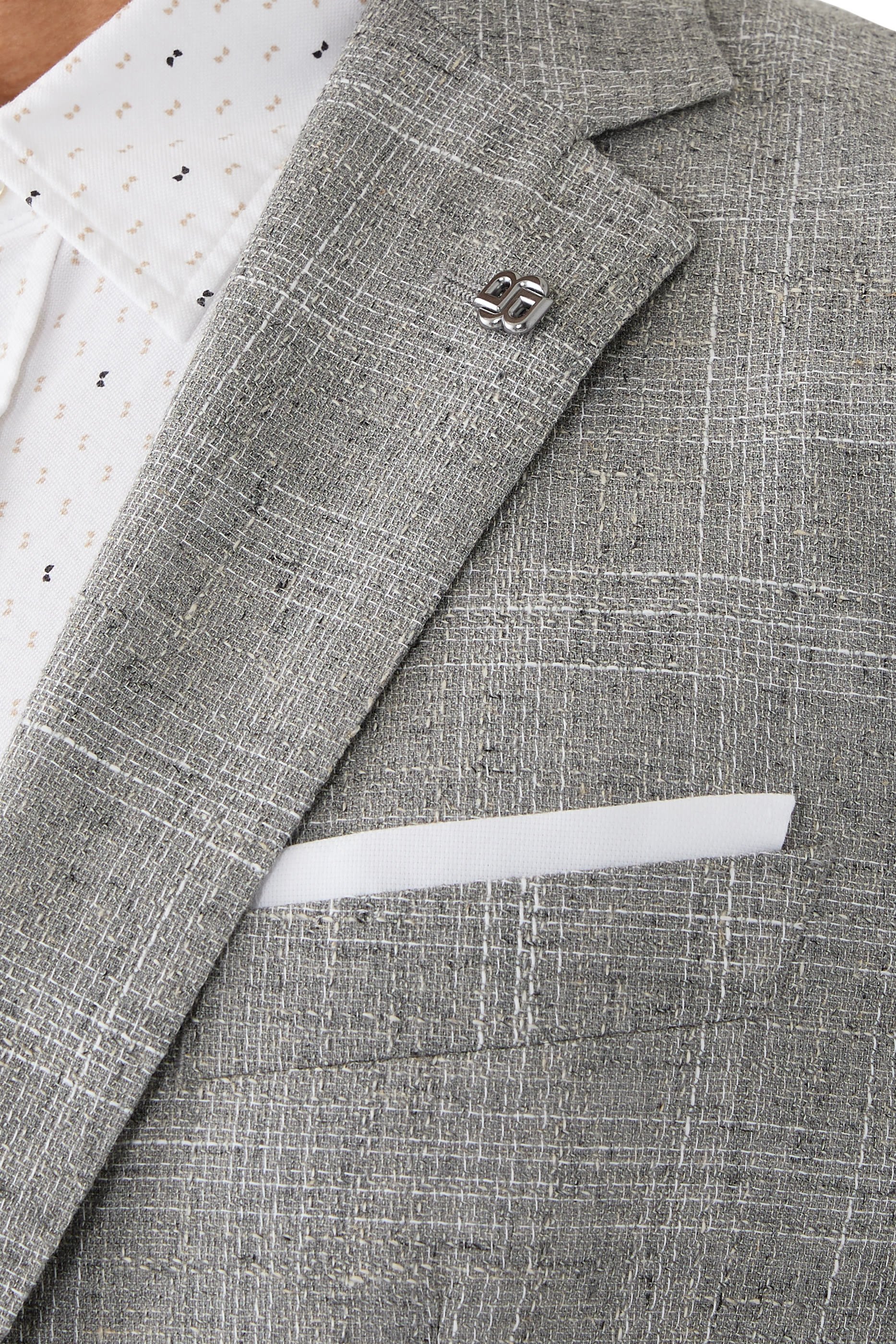 Micro-Patterned Slim Fit Blazer