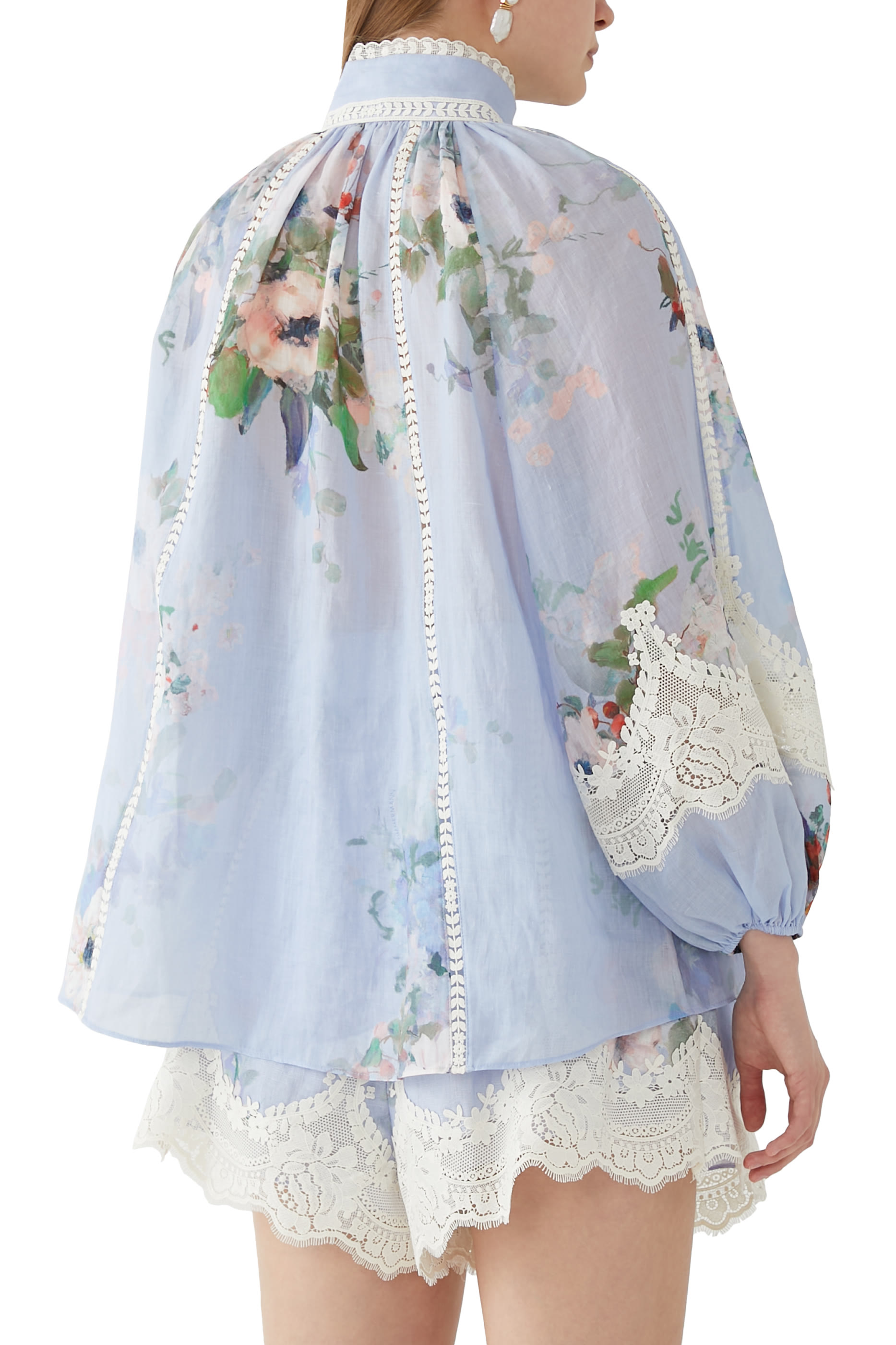 Everley Lace Trim Blouse