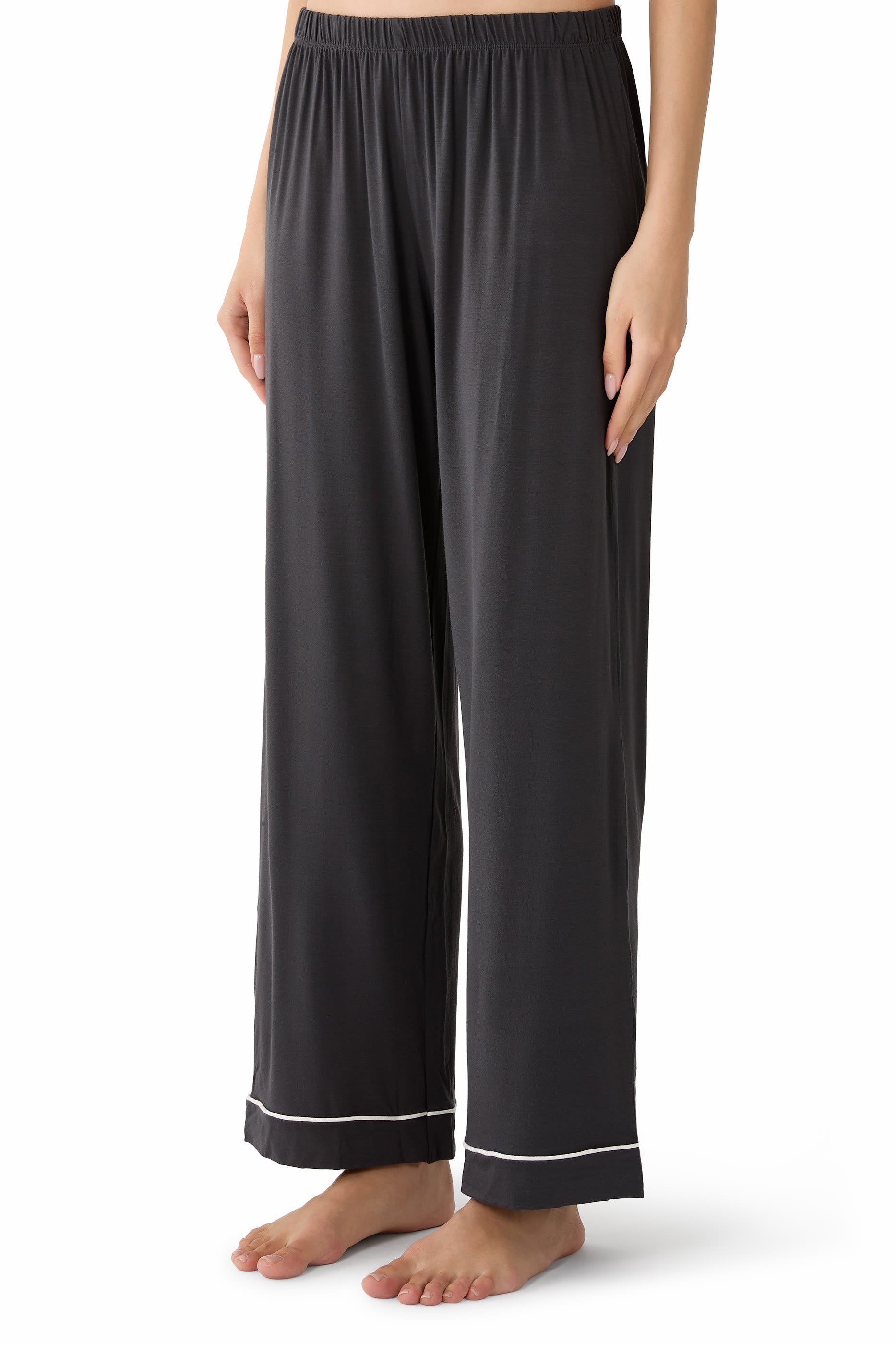 Cooling Jersey Relaxed Piped Pajama Set 