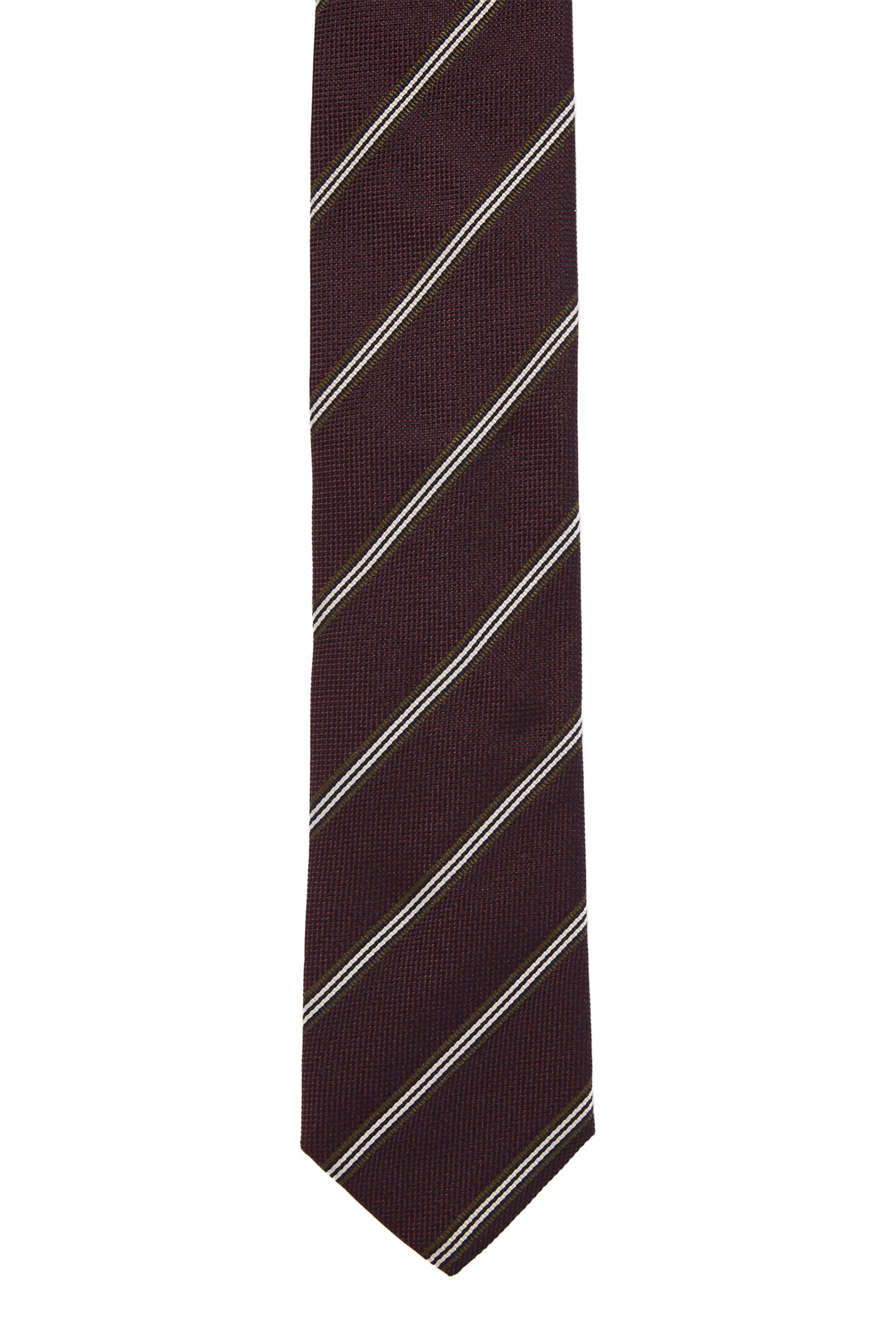 Striped Woven Silk Tie