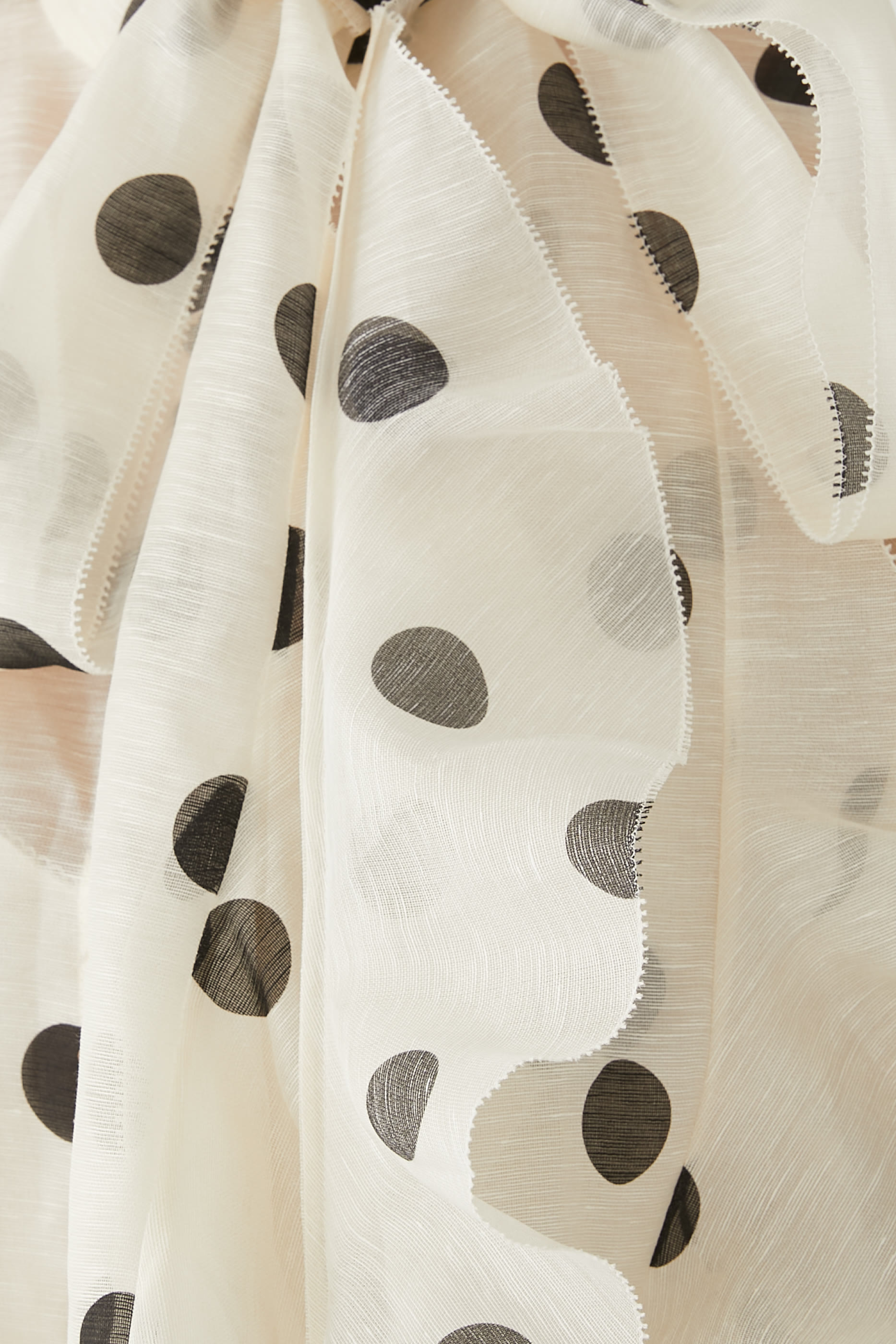 Crush Tie Neck Ruffle Blouse