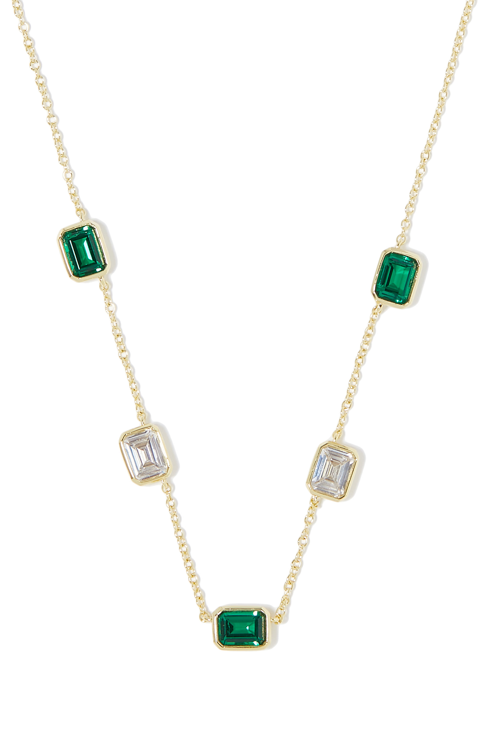 Emerald Chain Necklace