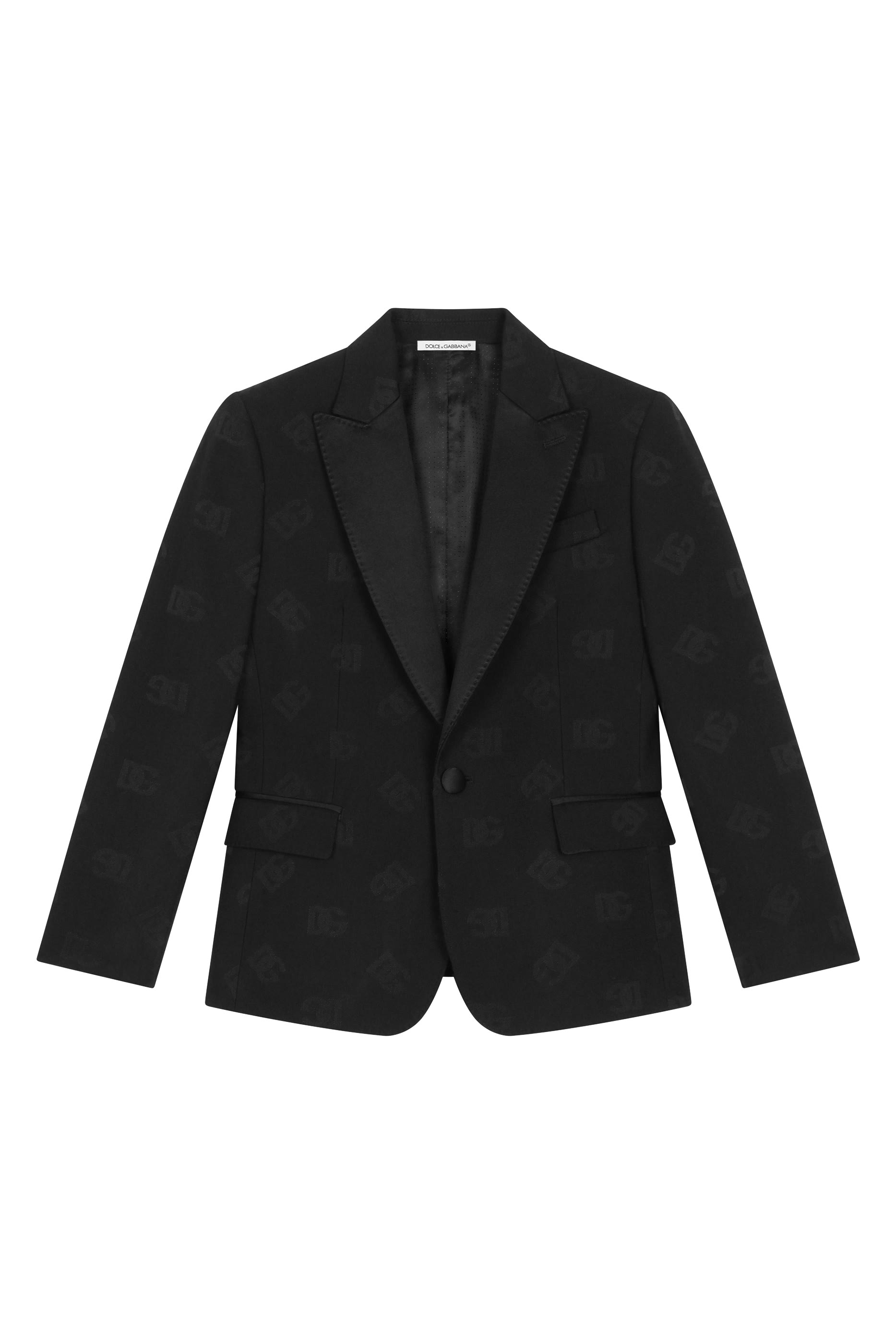 Kids Wool Jacquard Tuxedo Jacket