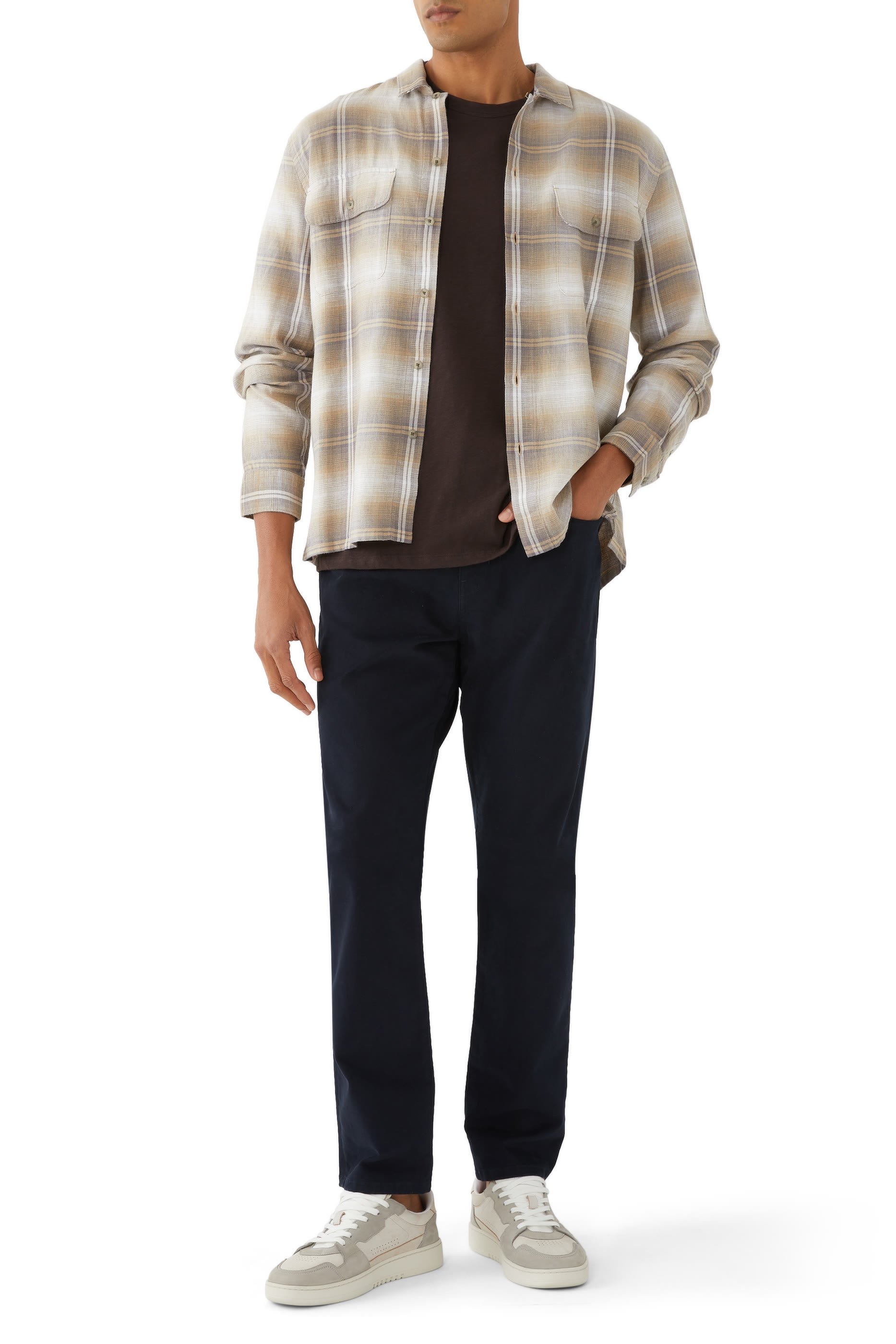 Peached Stretch-Cotton Pants