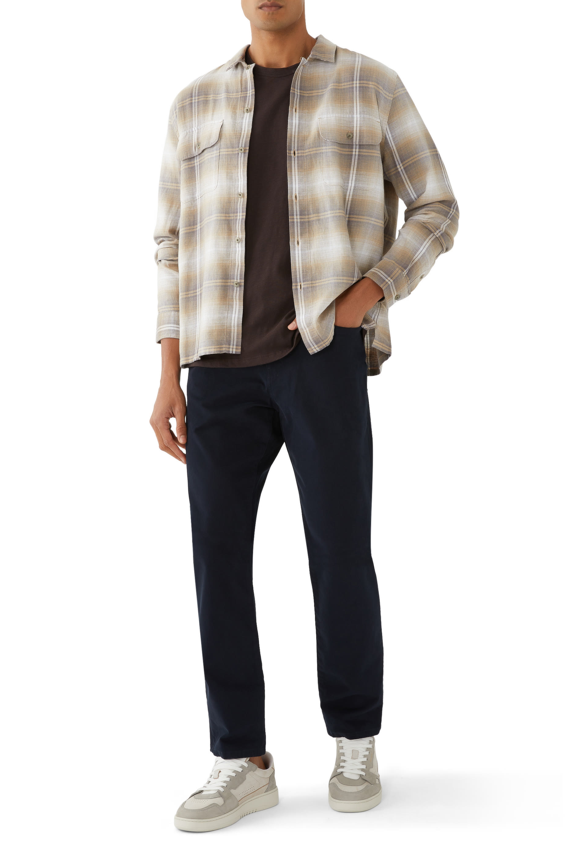 Saguaro Plaid Cotton-Hemp Shirt